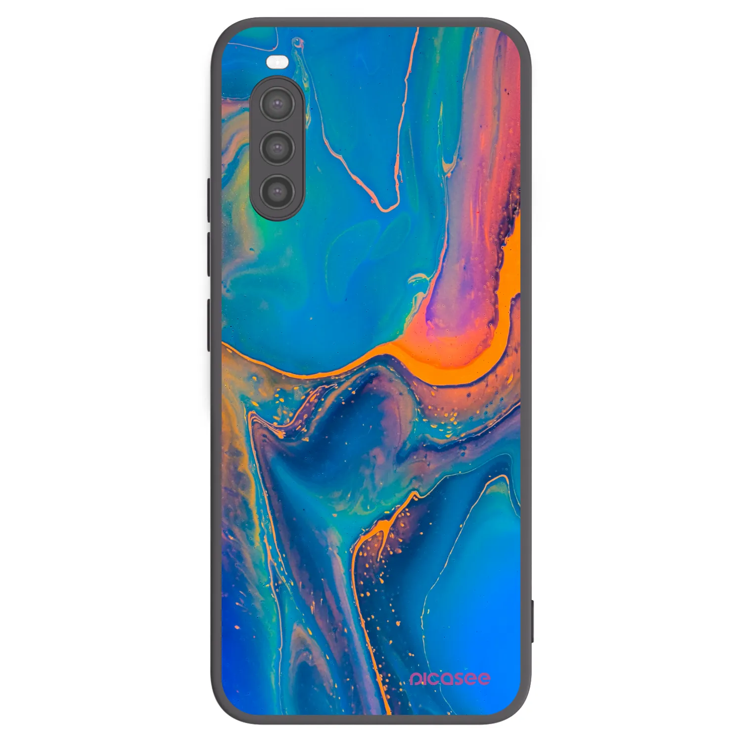 Picasee silikonski črni ovitek za Sony Xperia 10 II - Rainbow