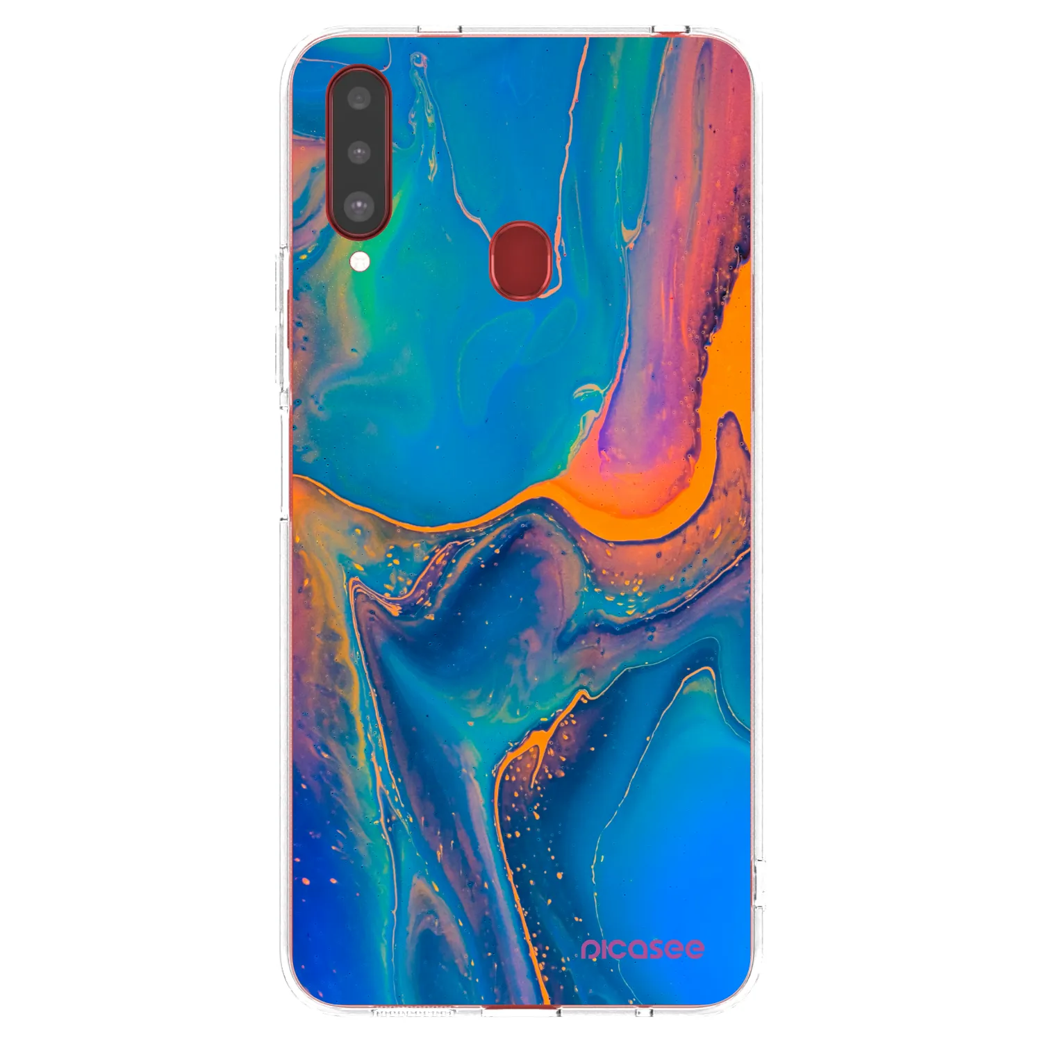 Picasee silikonski prozorni ovitek za Samsung Galaxy A20s - Rainbow