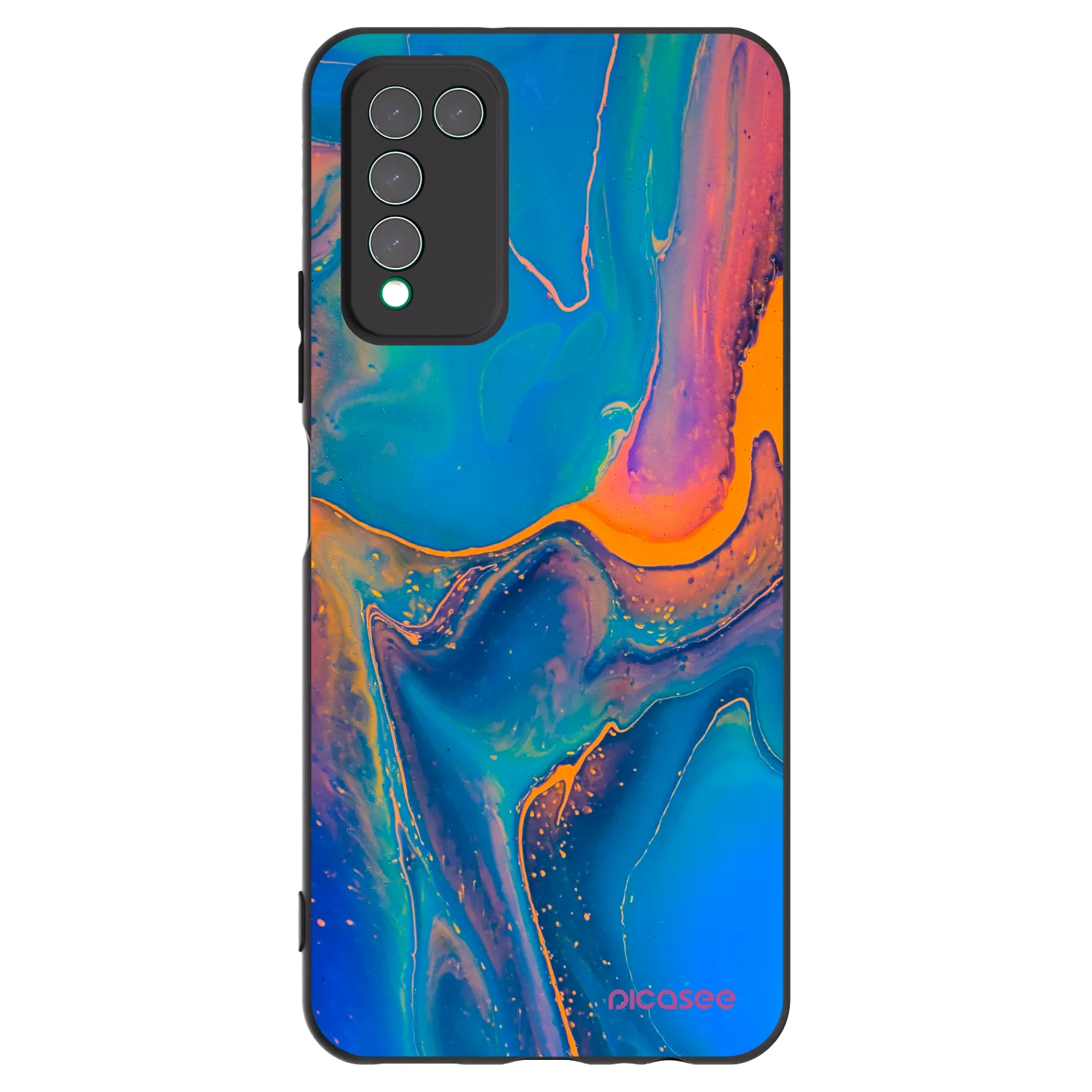 Picasee silikonski črni ovitek za Honor 10X Lite - Rainbow