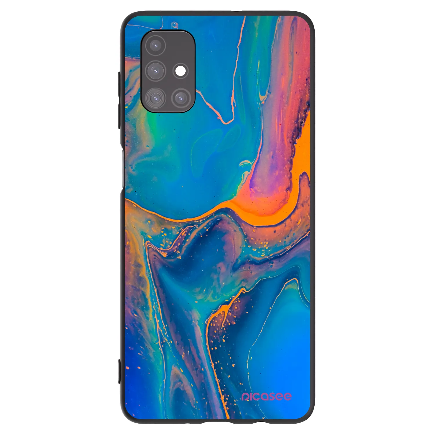 Picasee silikonski črni ovitek za Samsung Galaxy M51 M515F - Rainbow