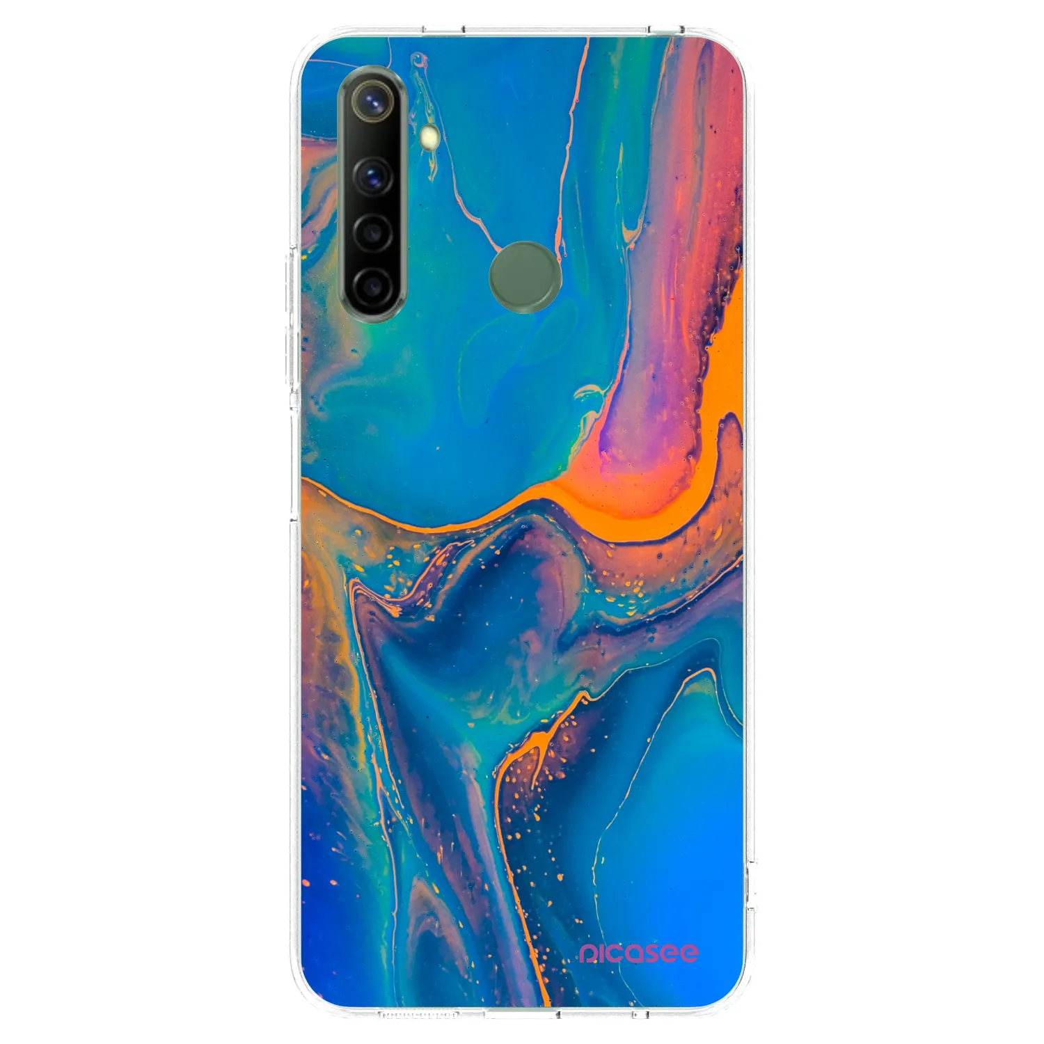Picasee silikonski prozorni ovitek za Realme 6i - Rainbow