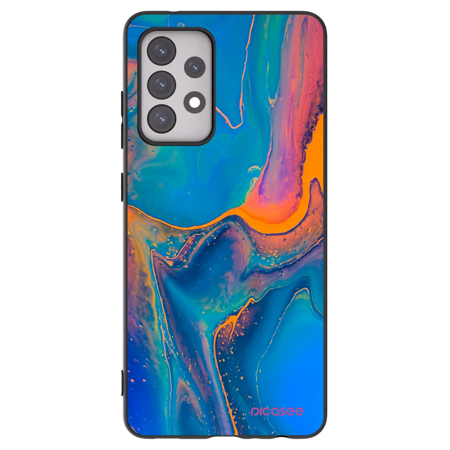 Picasee silikonski črni ovitek za Samsung Galaxy A52 5G A525F - Rainbow
