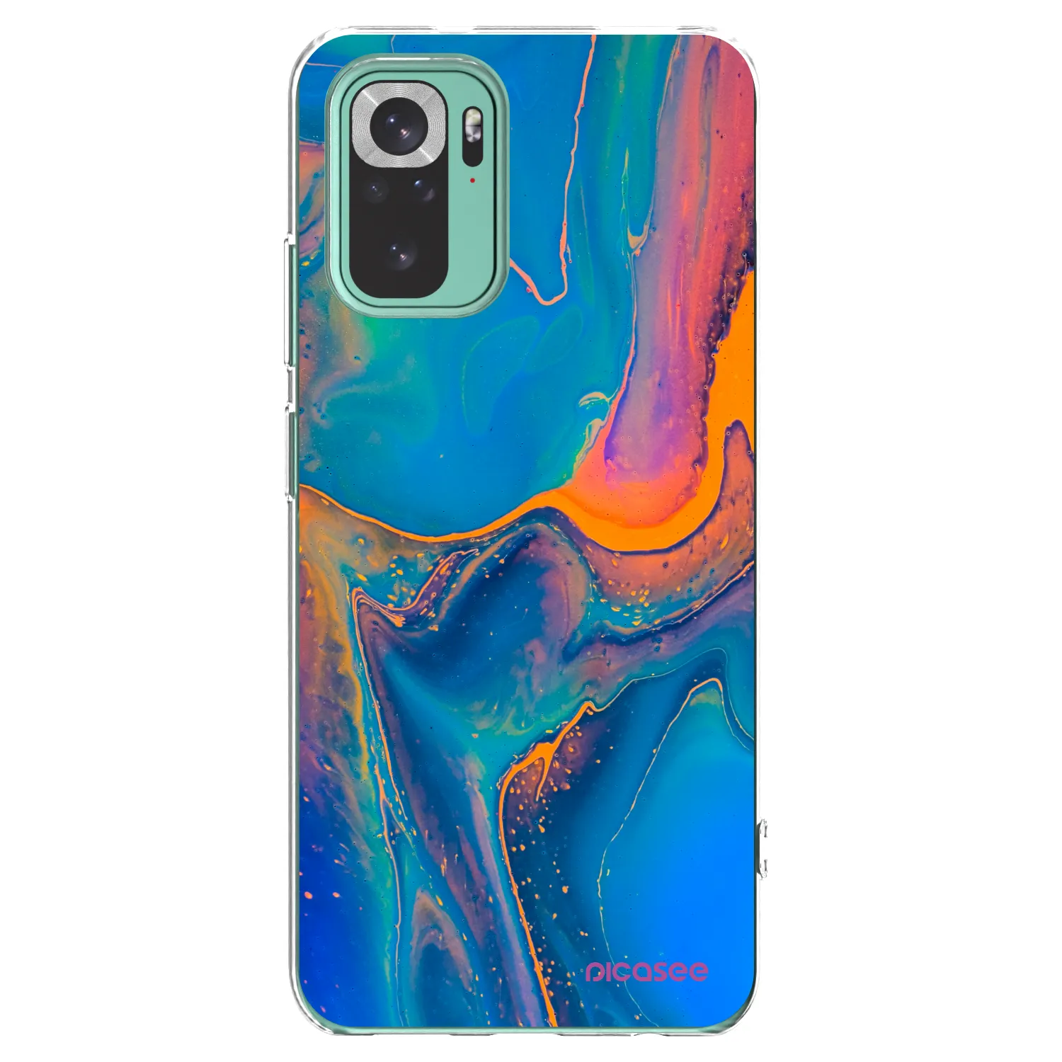 Picasee silikonski prozorni ovitek za Xiaomi Redmi Note 10 Pro - Rainbow