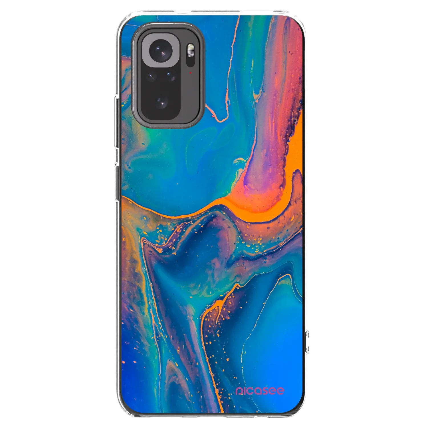 Picasee silikonski prozorni ovitek za Xiaomi Redmi Note 10S - Rainbow