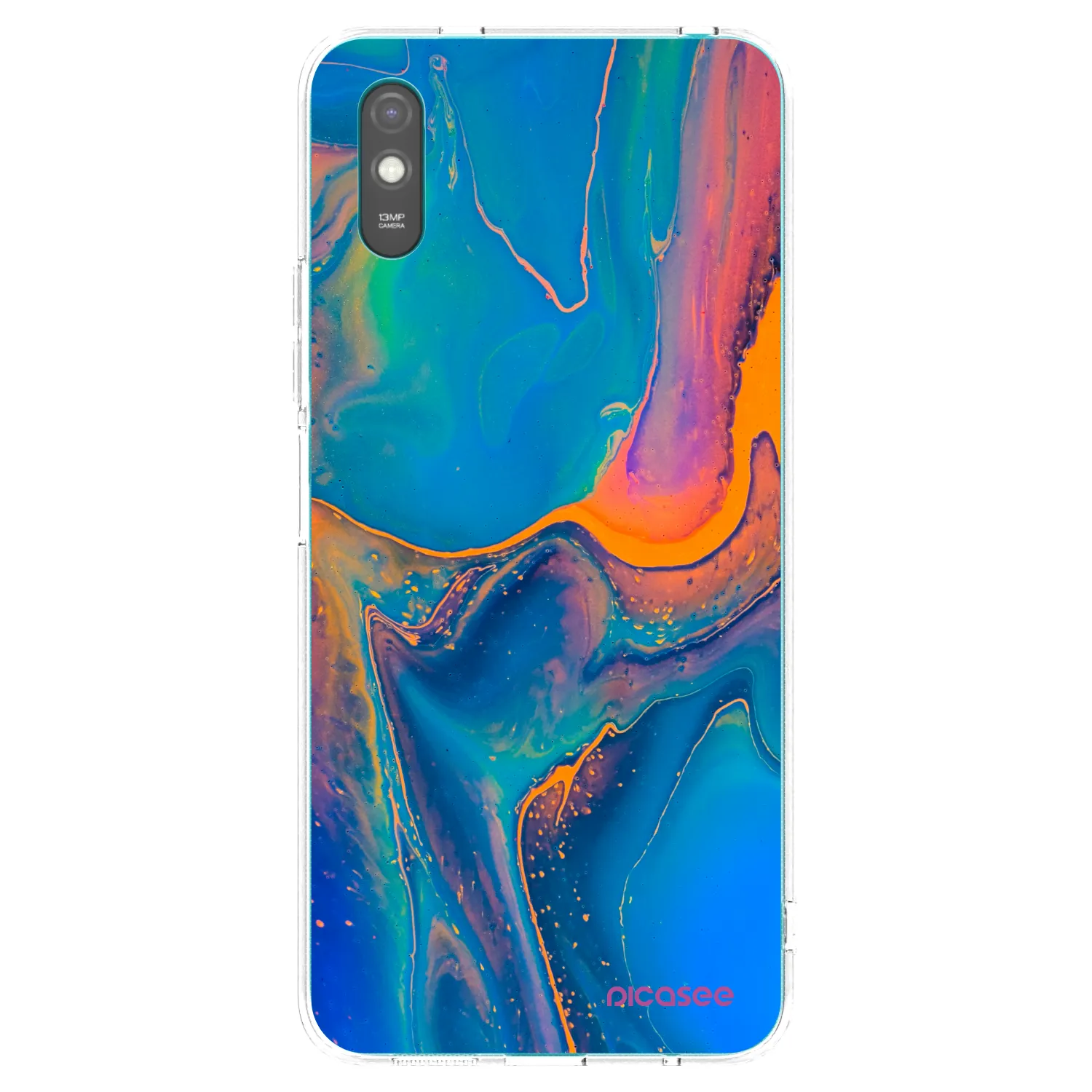 Picasee silikonski prozorni ovitek za Xiaomi Redmi 9AT - Rainbow