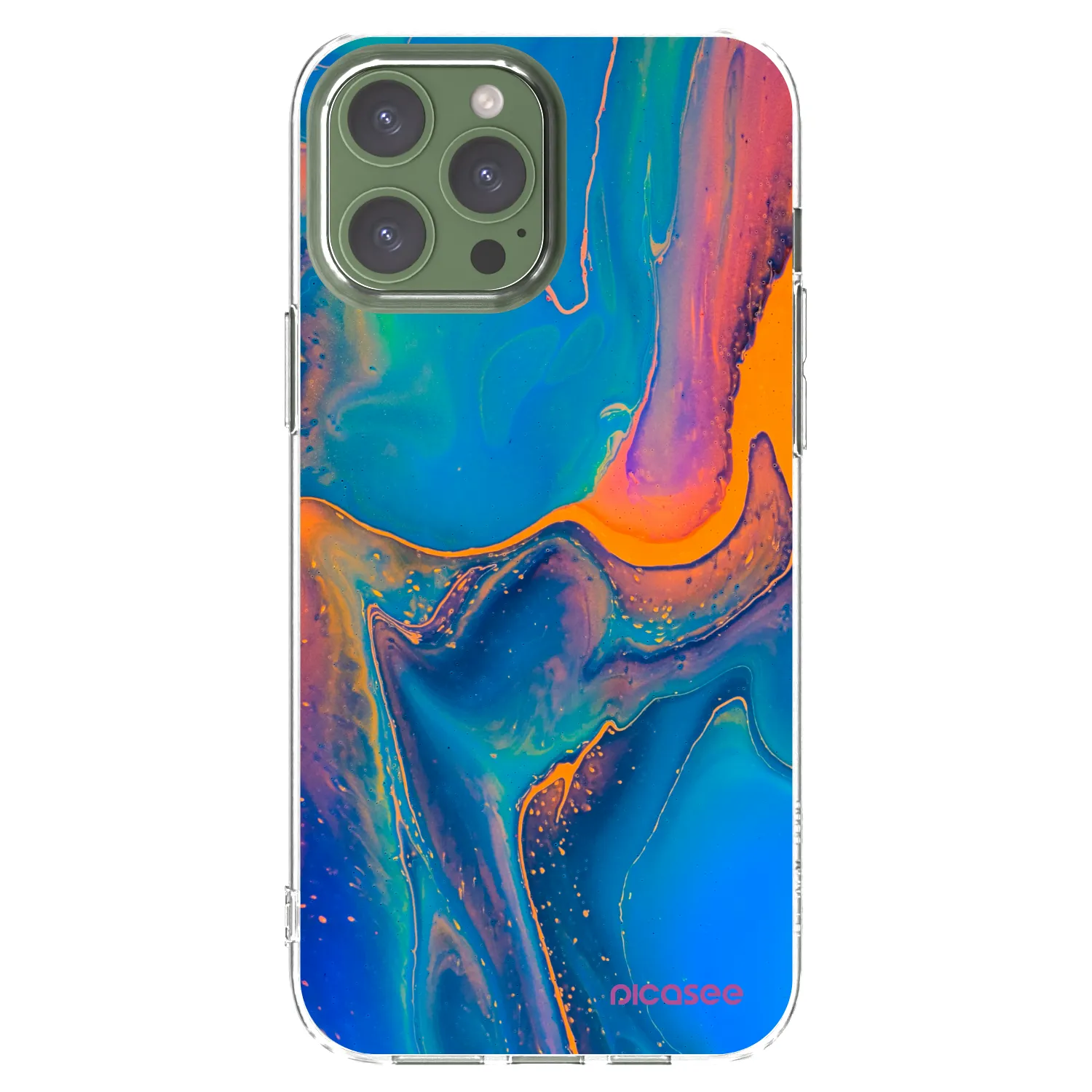 Picasee silikonski prozorni ovitek za Apple iPhone 13 Pro Max - Rainbow