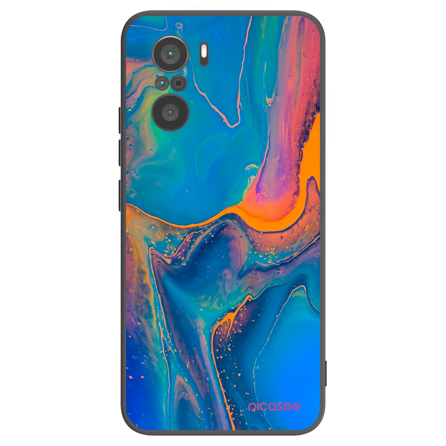 Picasee silikonski črni ovitek za Xiaomi Poco F3 - Rainbow