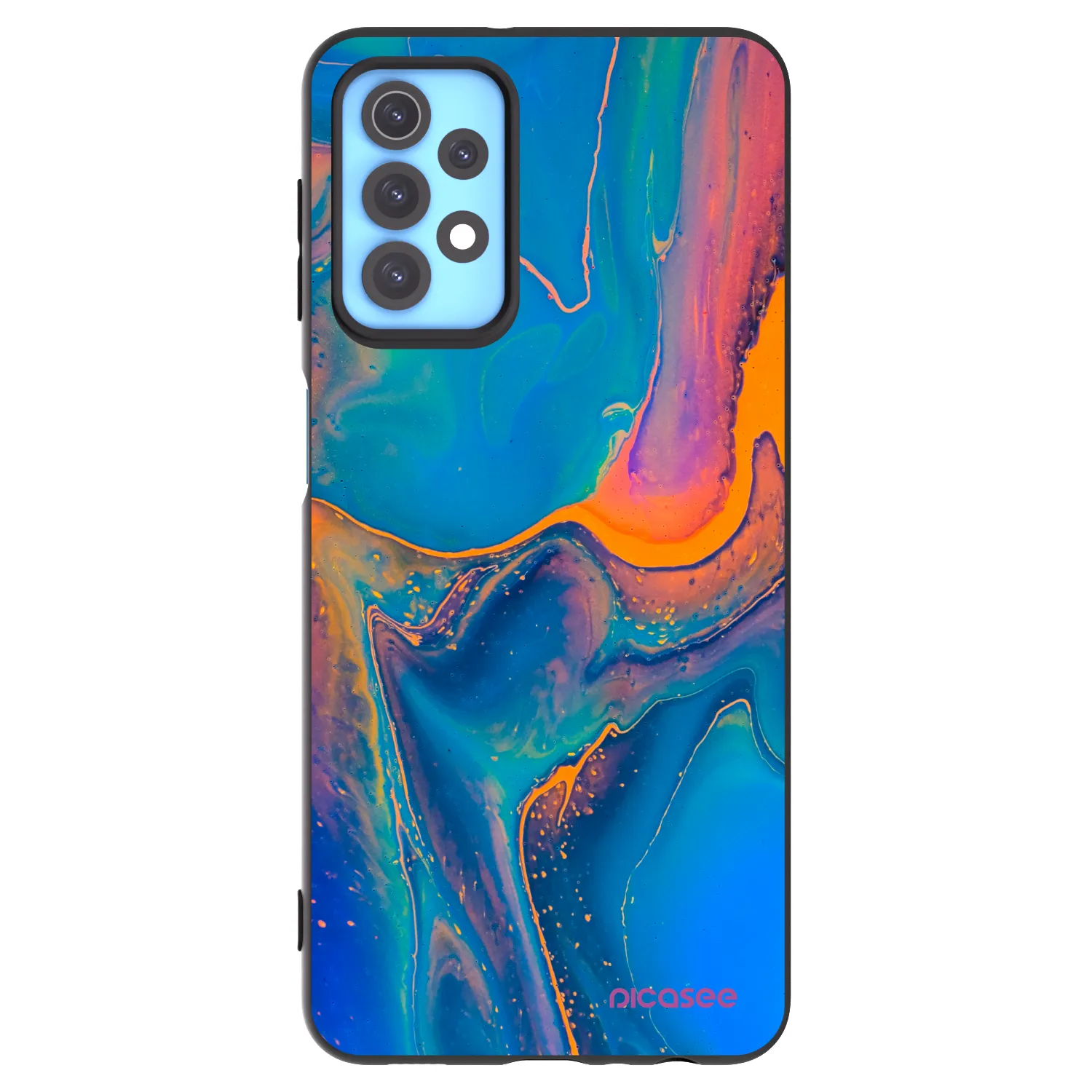 Picasee silikonski črni ovitek za Samsung Galaxy A32 4G SM-A325F - Rainbow