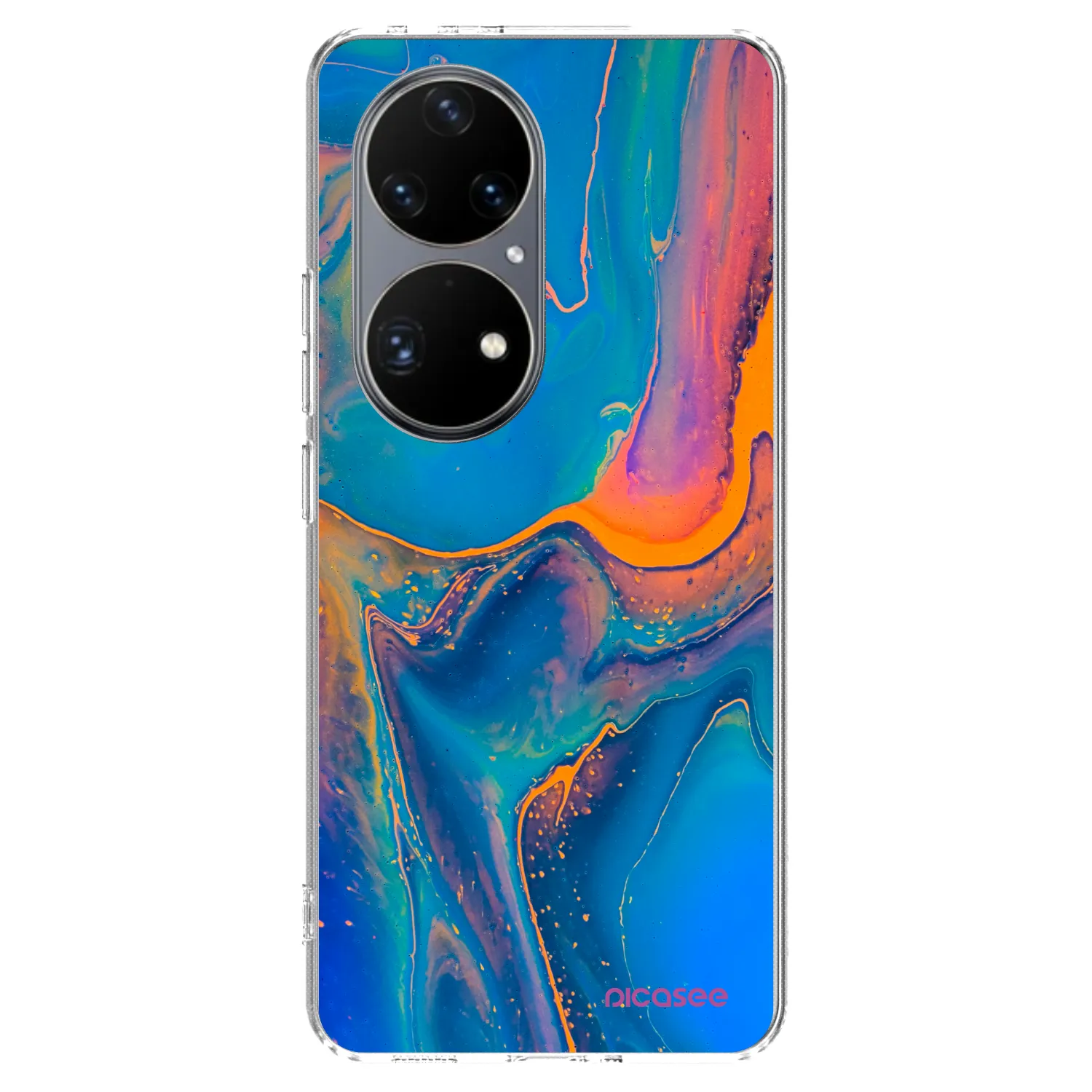 Picasee silikonski prozorni ovitek za Huawei P50 - Rainbow