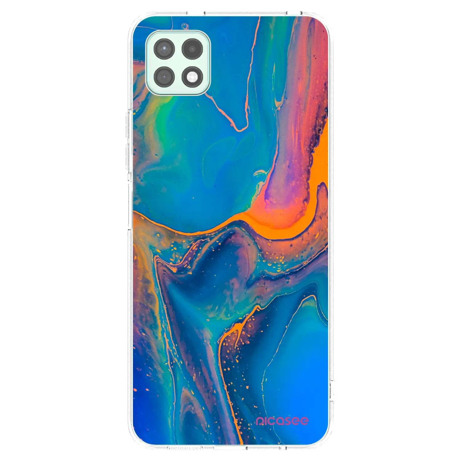 Picasee silikonski prozorni ovitek za Samsung Galaxy A22 A226B 5G - Rainbow