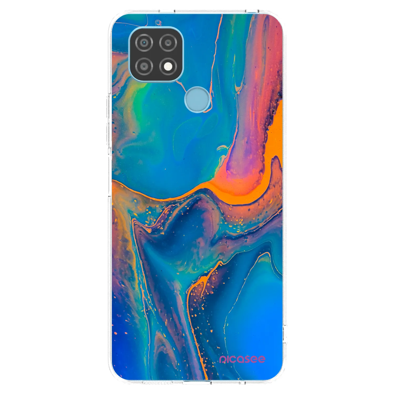Picasee silikonski prozorni ovitek za Realme C21 - Rainbow