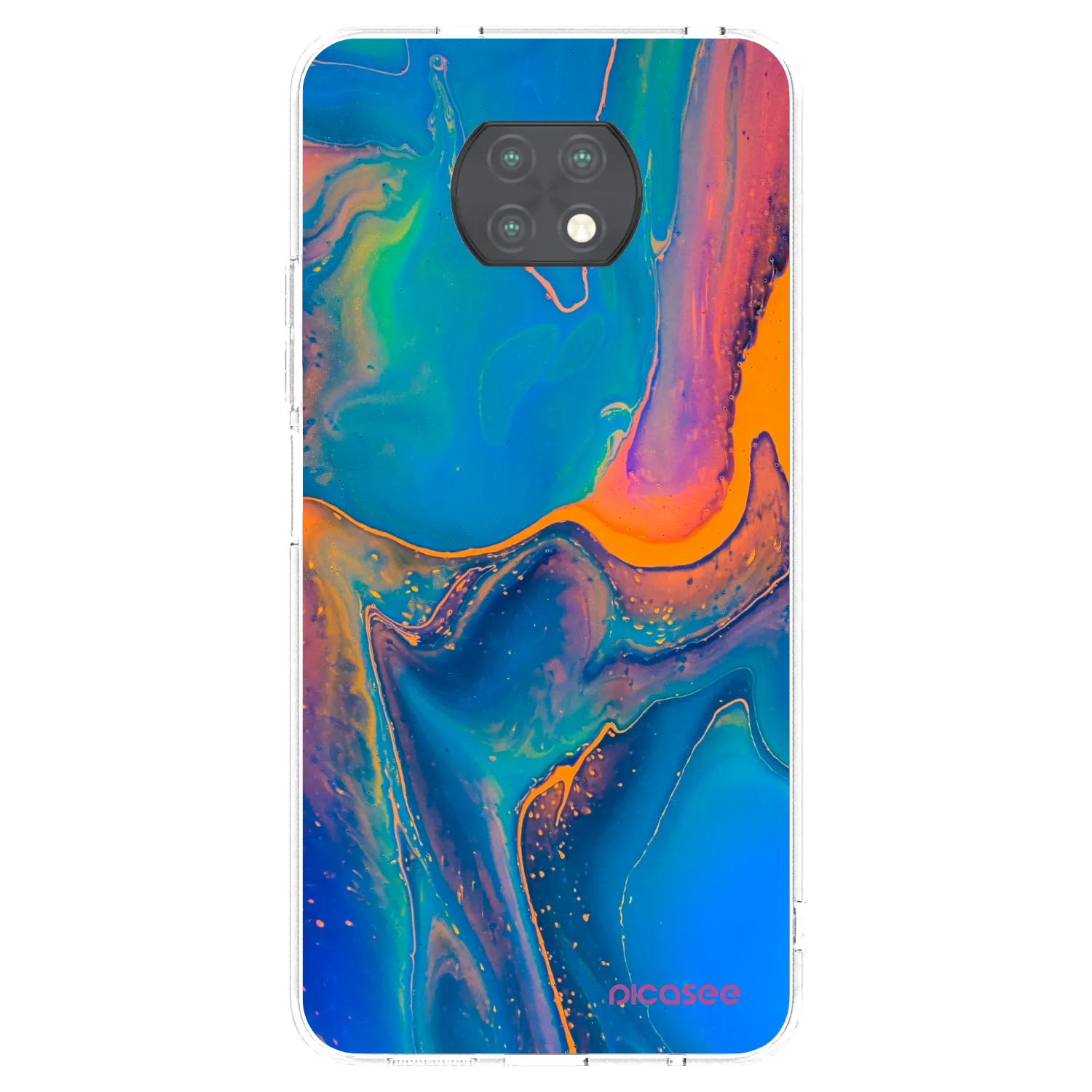 Picasee silikonski prozorni ovitek za Xiaomi Redmi Note 9T - Rainbow