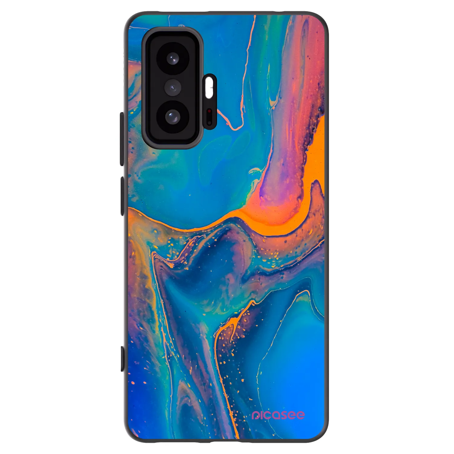 Picasee silikonski črni ovitek za Xiaomi 11T Pro - Rainbow