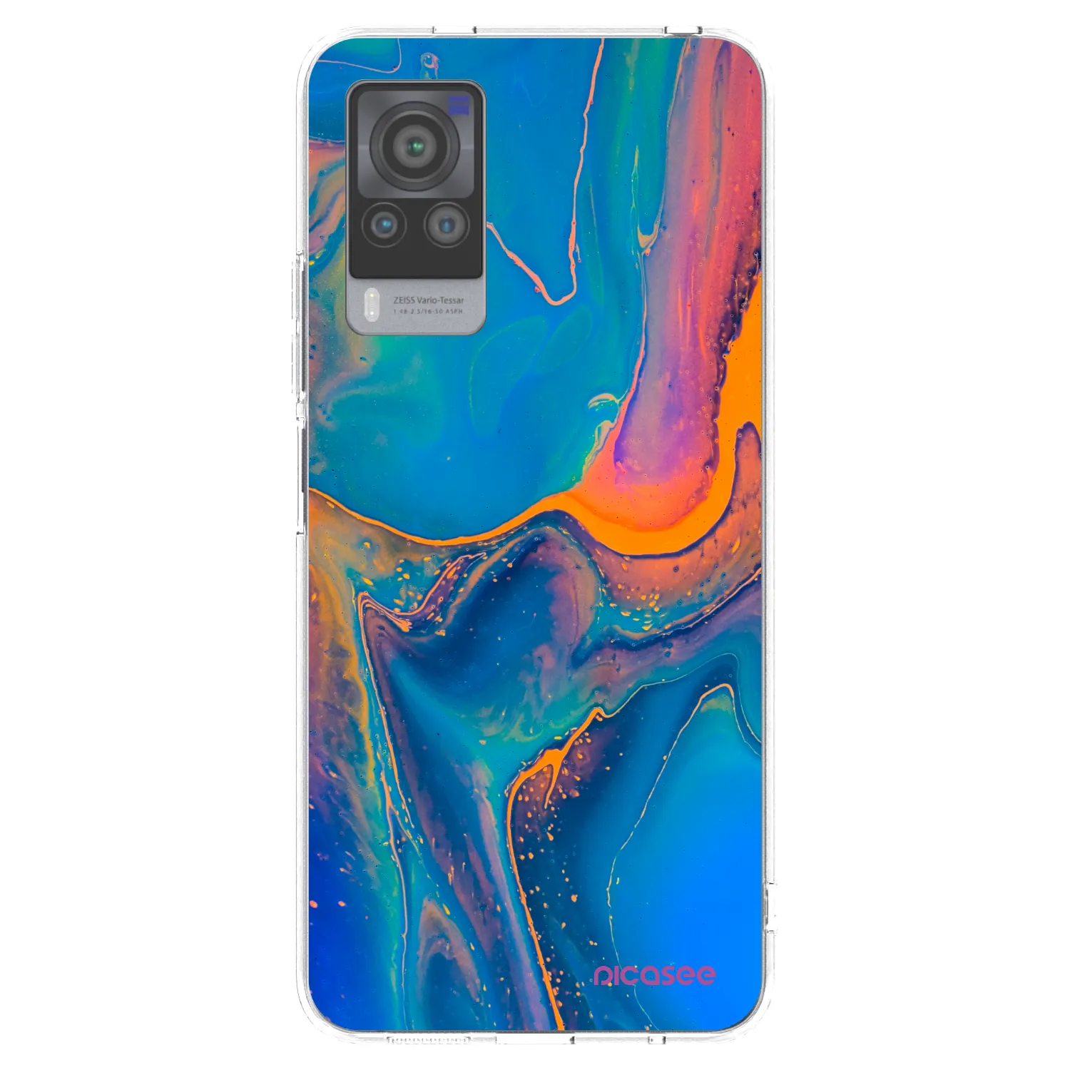 Picasee silikonski prozorni ovitek za Vivo X60 Pro 5G - Rainbow