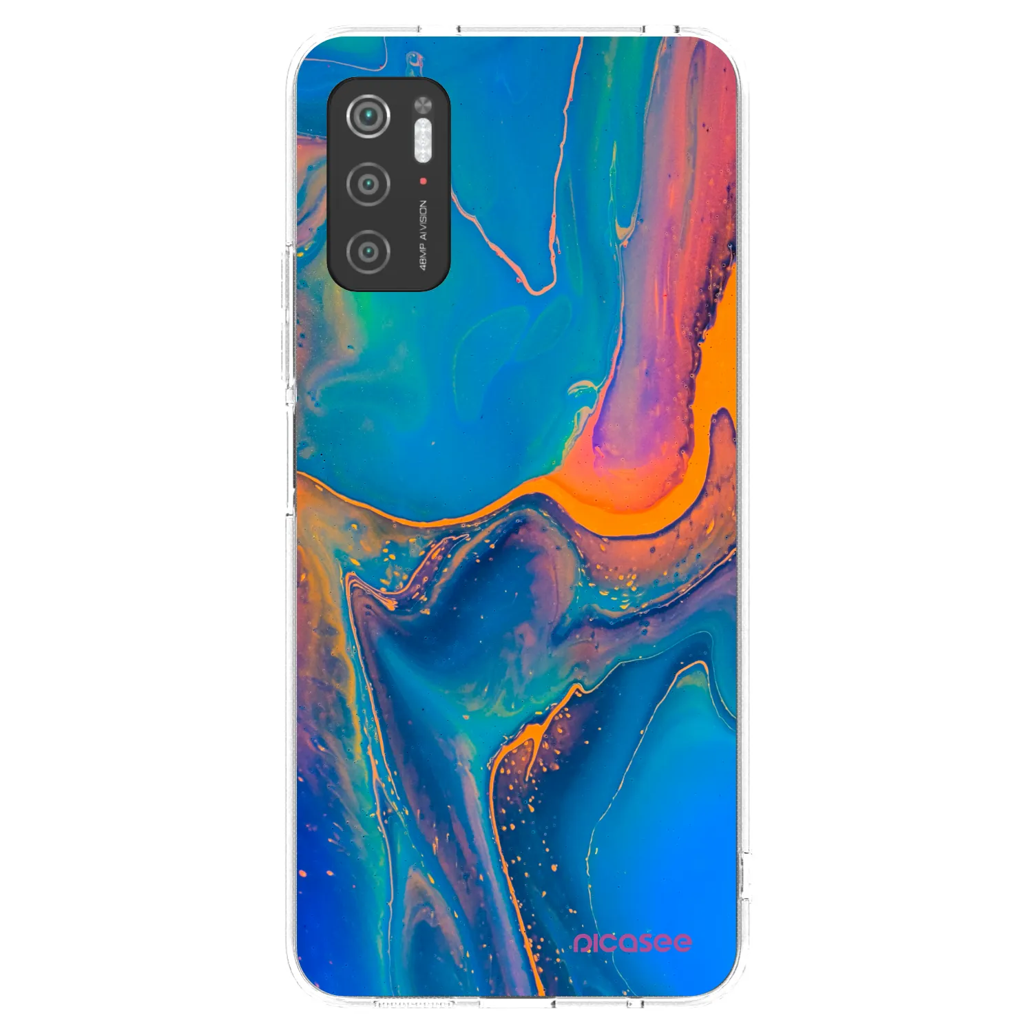 Picasee silikonski prozorni ovitek za Xiaomi Poco M3 Pro 5G - Rainbow