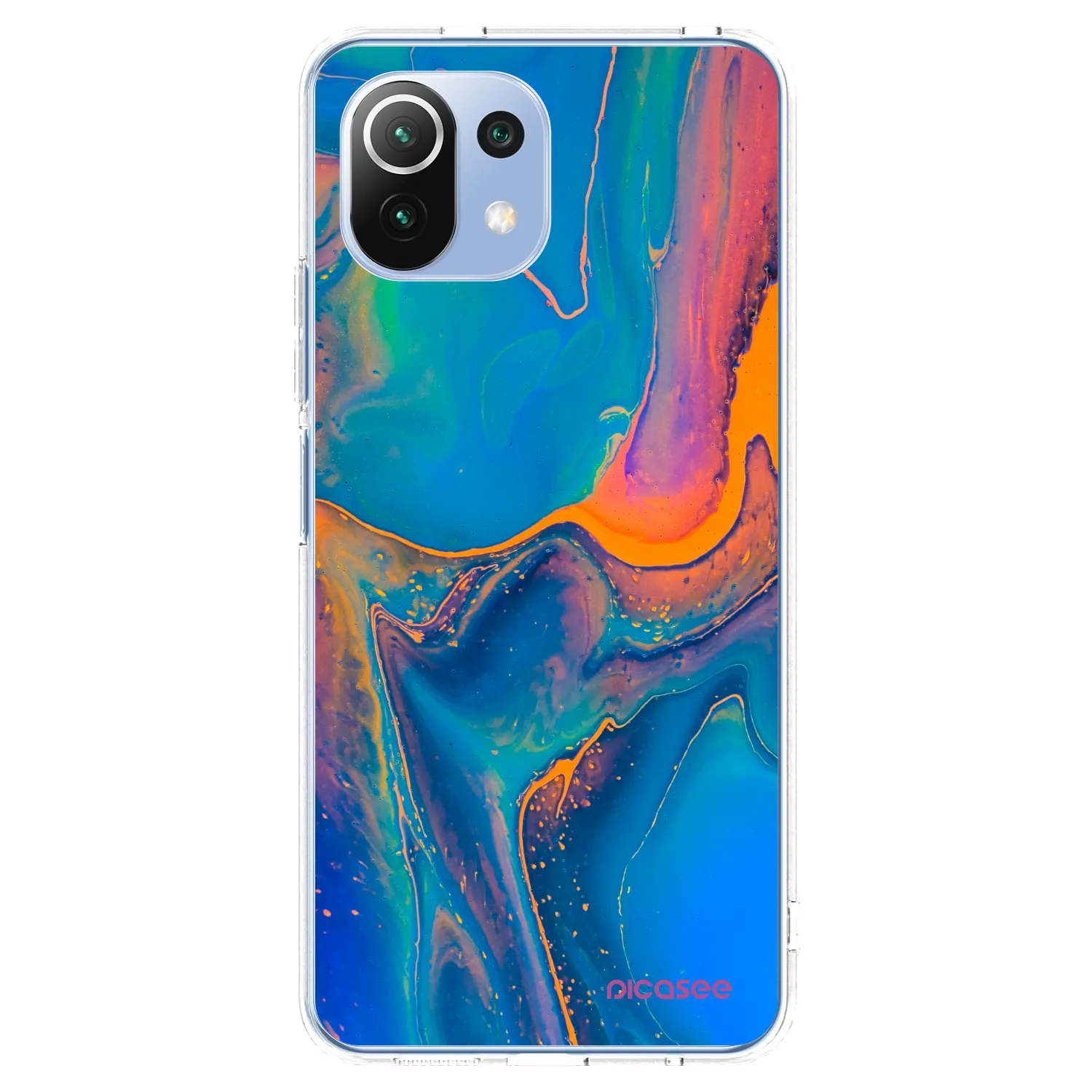 Picasee silikonski prozorni ovitek za Xiaomi 11 Lite 5G NE - Rainbow