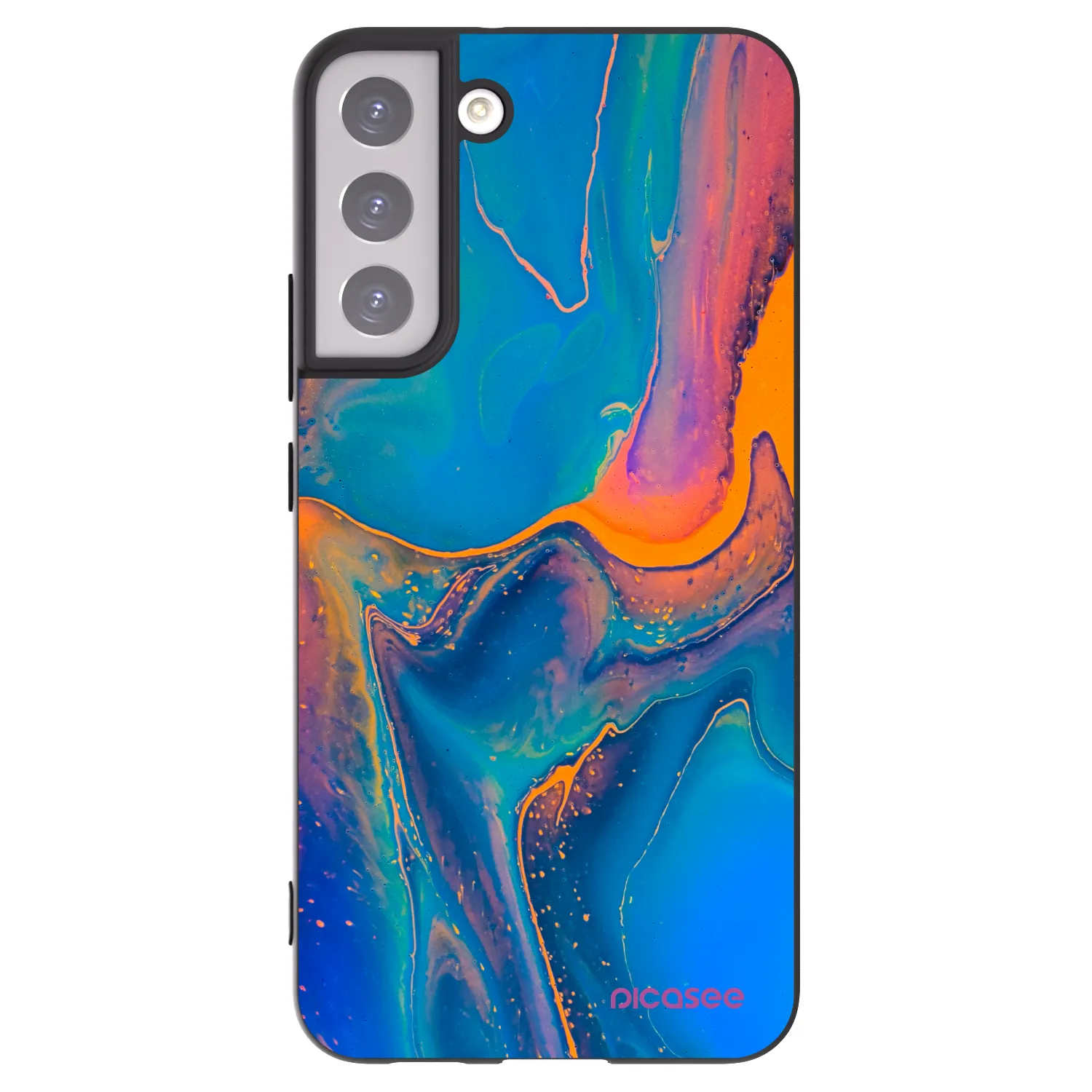 Picasee silikonski črni ovitek za Samsung Galaxy S22+ 5G - Rainbow