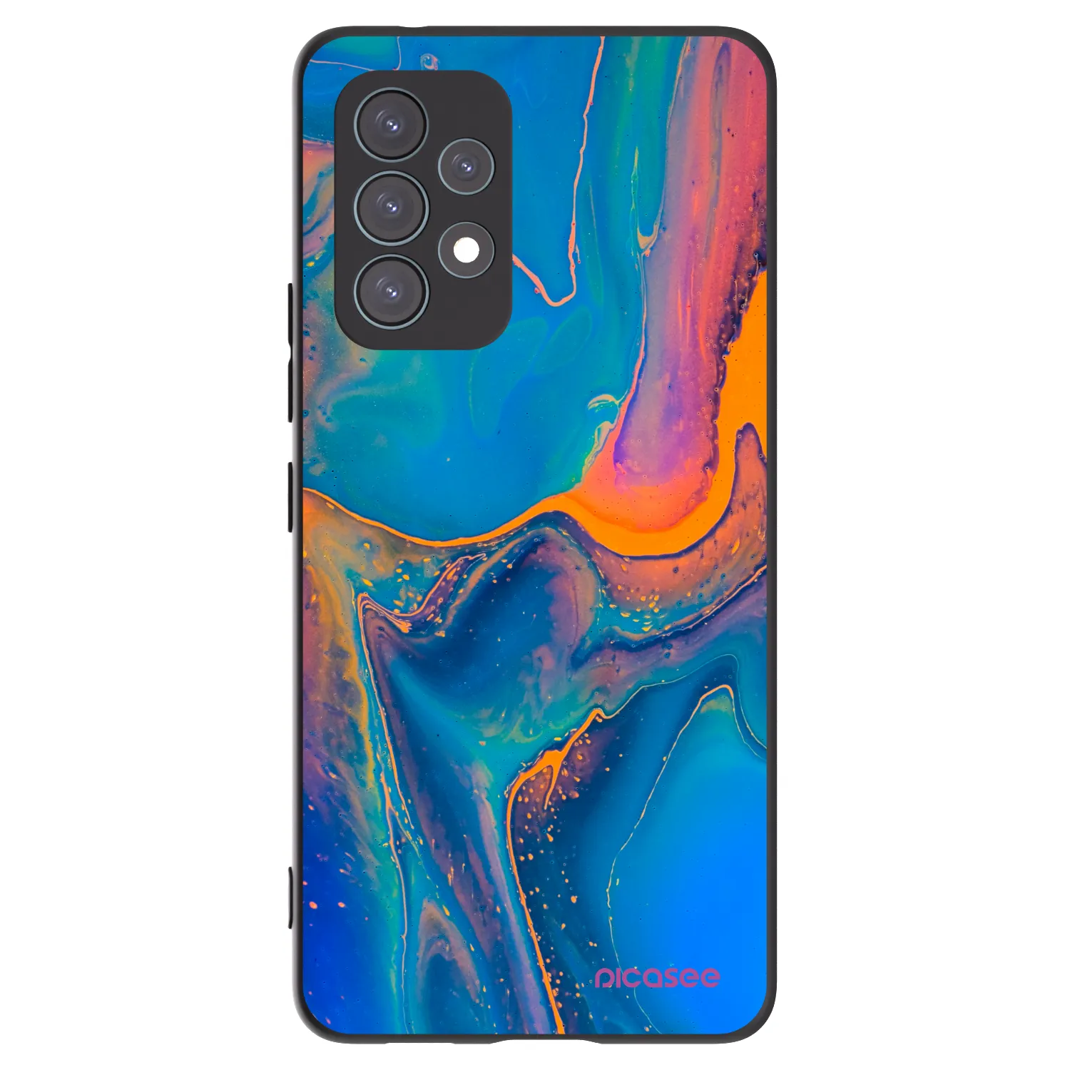 Picasee silikonski črni ovitek za Samsung Galaxy A53 5G A536 - Rainbow
