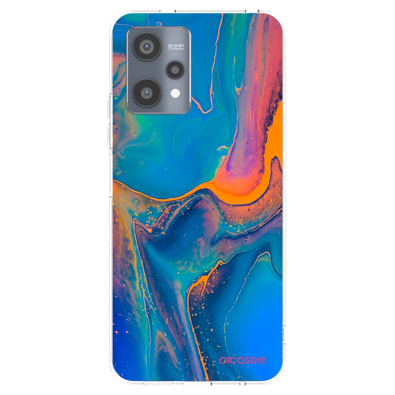 Picasee silikonski prozorni ovitek za Realme 9 Pro 5G - Rainbow