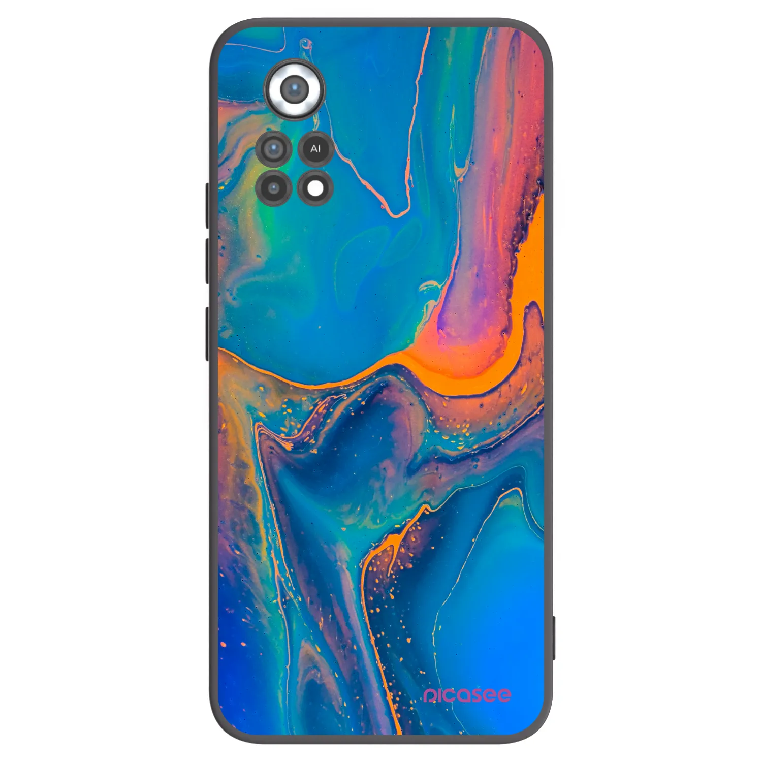Picasee silikonski črni ovitek za Xiaomi Poco X4 Pro 5G - Rainbow