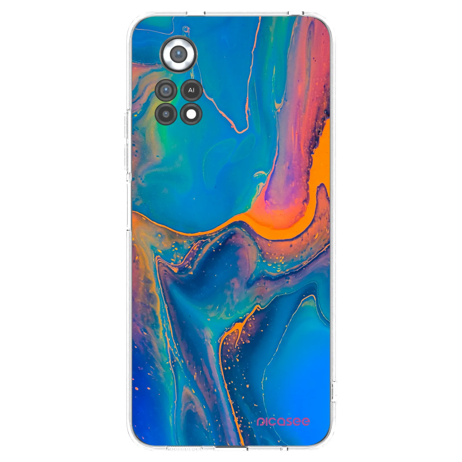 Picasee silikonski prozorni ovitek za Xiaomi Poco X4 Pro 5G - Rainbow