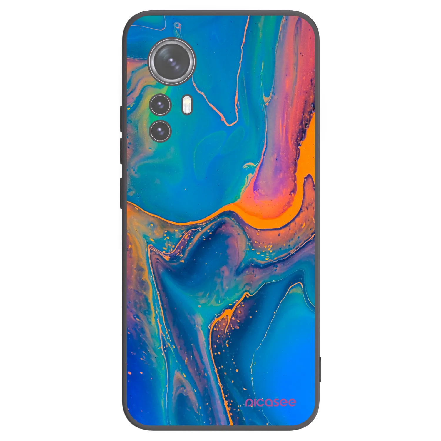 Picasee silikonski črni ovitek za Xiaomi 12 - Rainbow