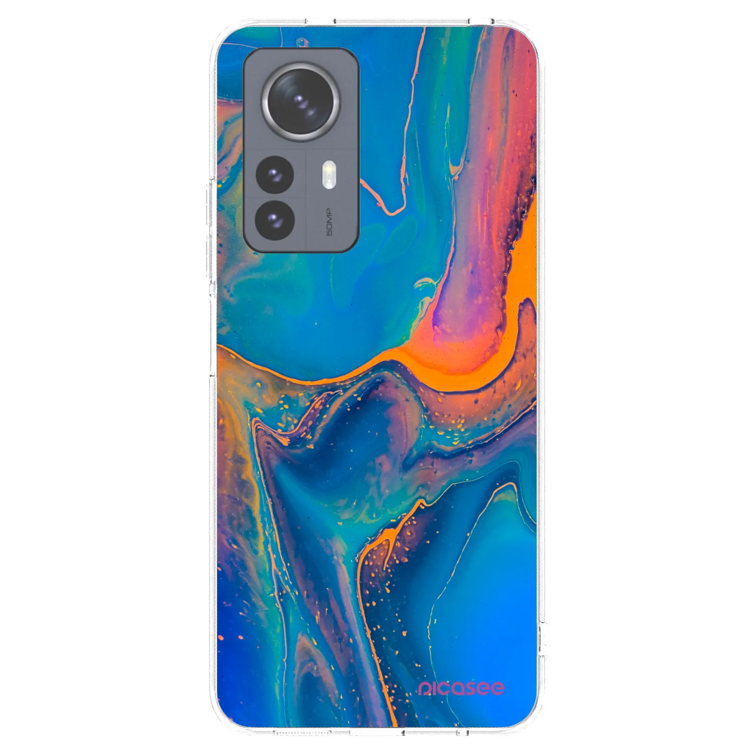 Picasee silikonski prozorni ovitek za Xiaomi 12 Pro - Rainbow