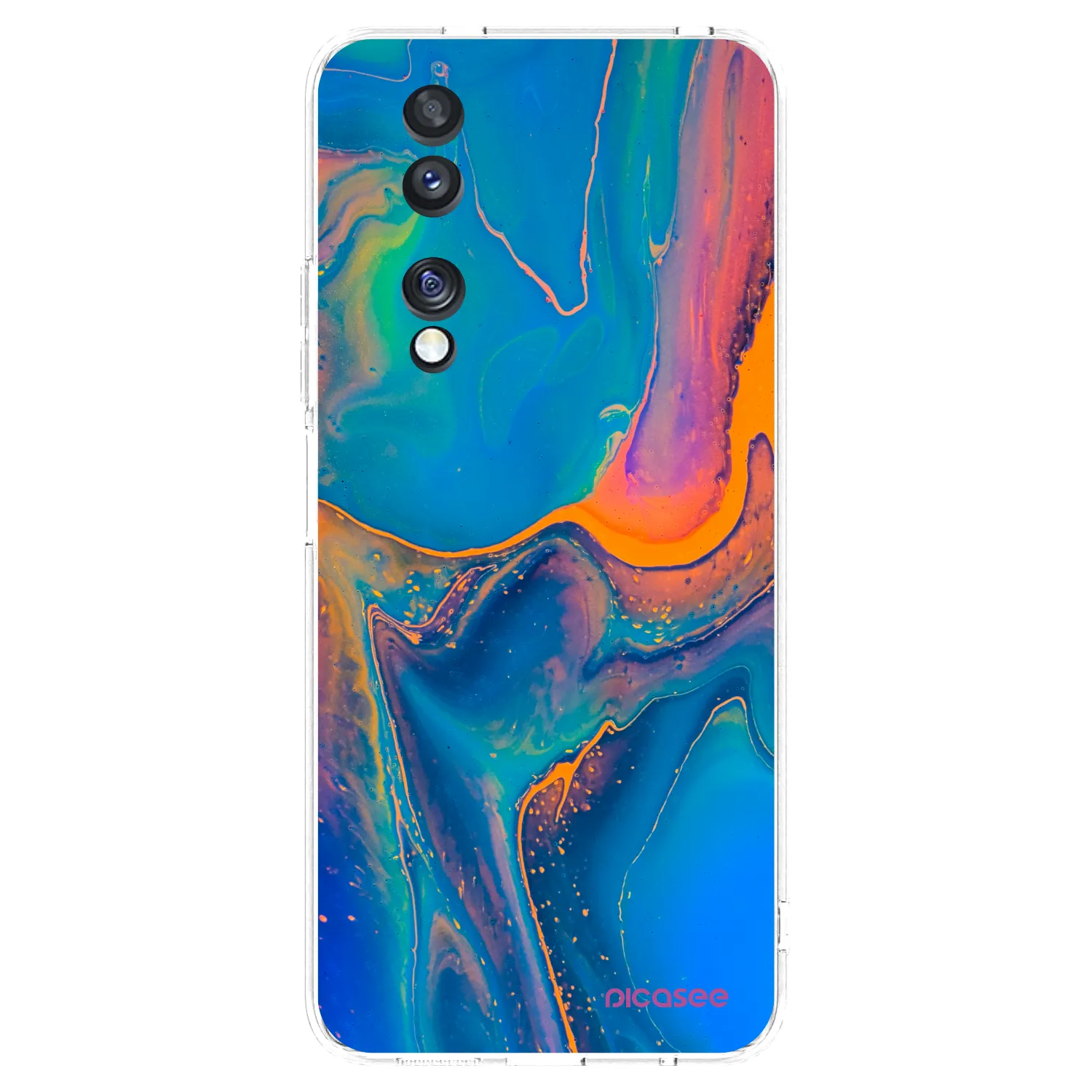 Picasee silikonski prozorni ovitek za Honor 70 - Rainbow