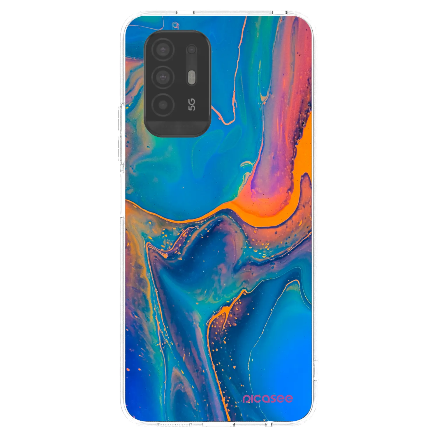 Picasee silikonski prozorni ovitek za OPPO A94 5G - Rainbow