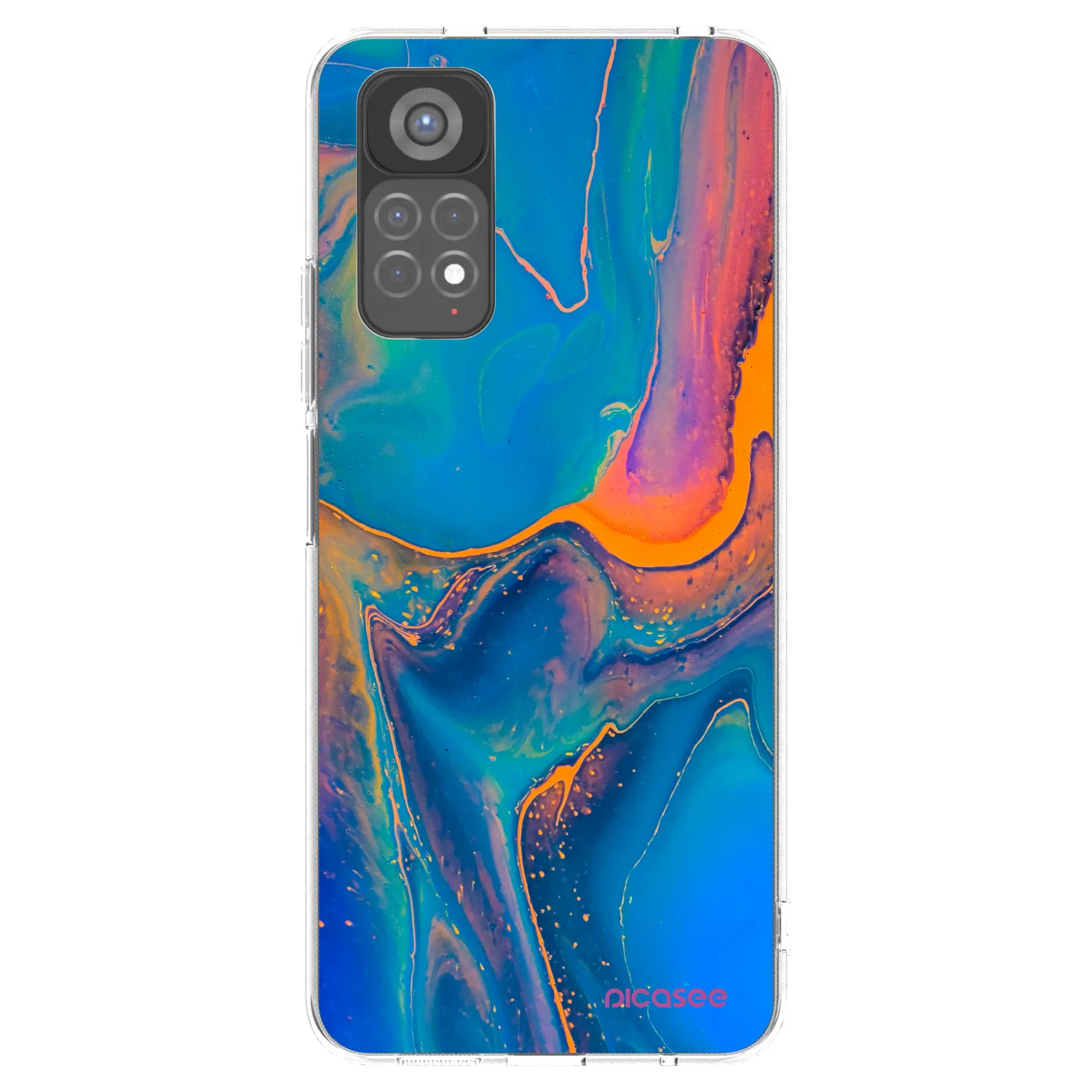 Picasee silikonski prozorni ovitek za Xiaomi Redmi Note 11S 5G - Rainbow