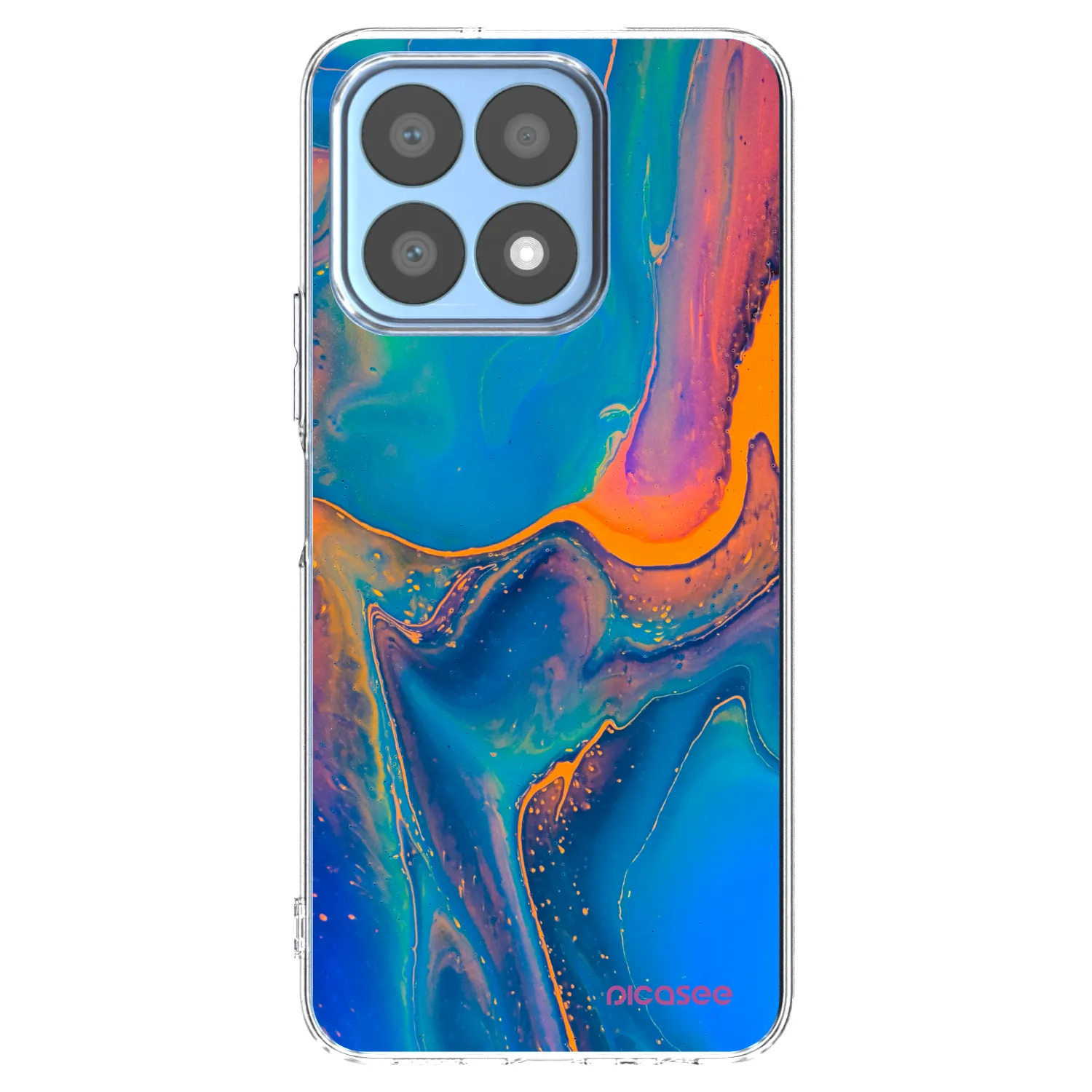 Picasee silikonski prozorni ovitek za Honor X8a - Rainbow