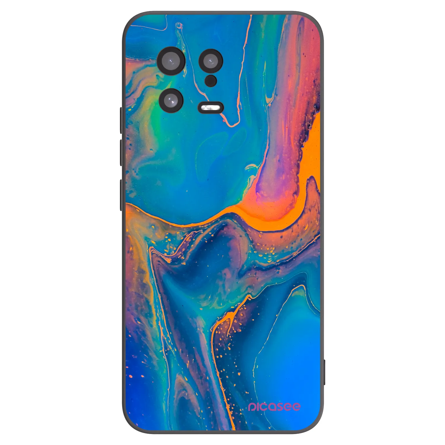 Picasee silikonski črni ovitek za Xiaomi 13 - Rainbow