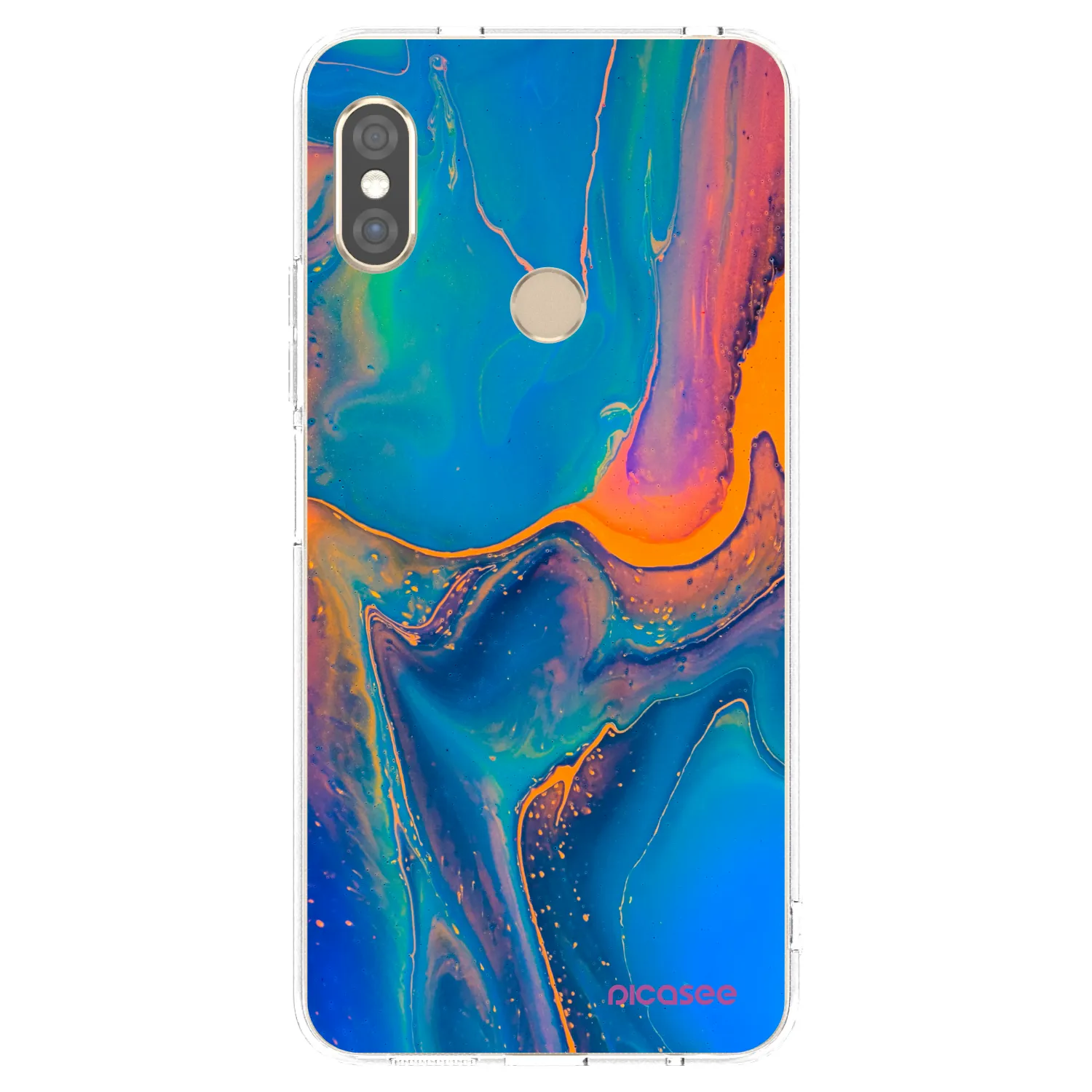Picasee silikonski prozorni ovitek za Xiaomi Redmi Note 5 Global - Rainbow