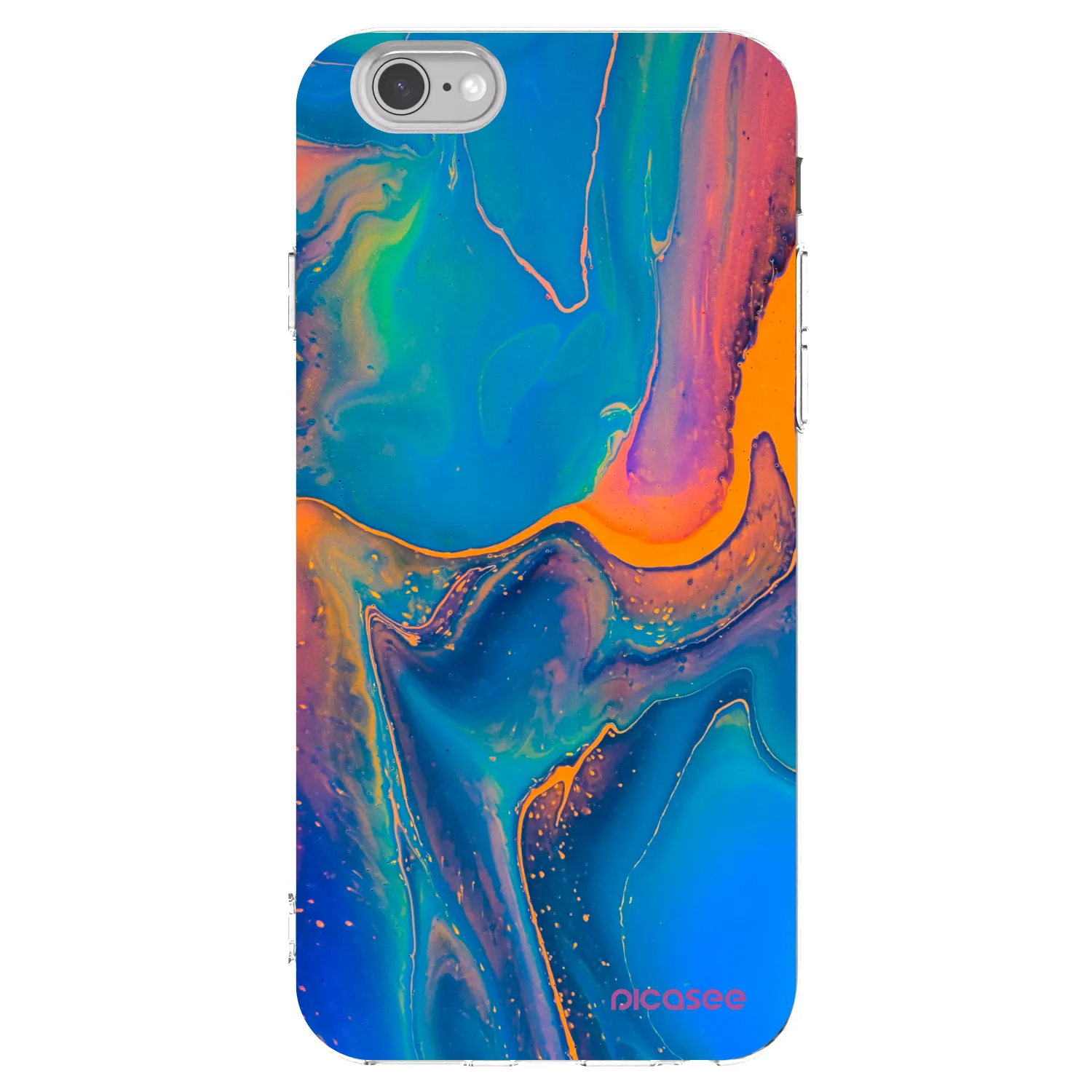 Picasee silikonski prozorni ovitek za Apple iPhone 6/6S - Rainbow