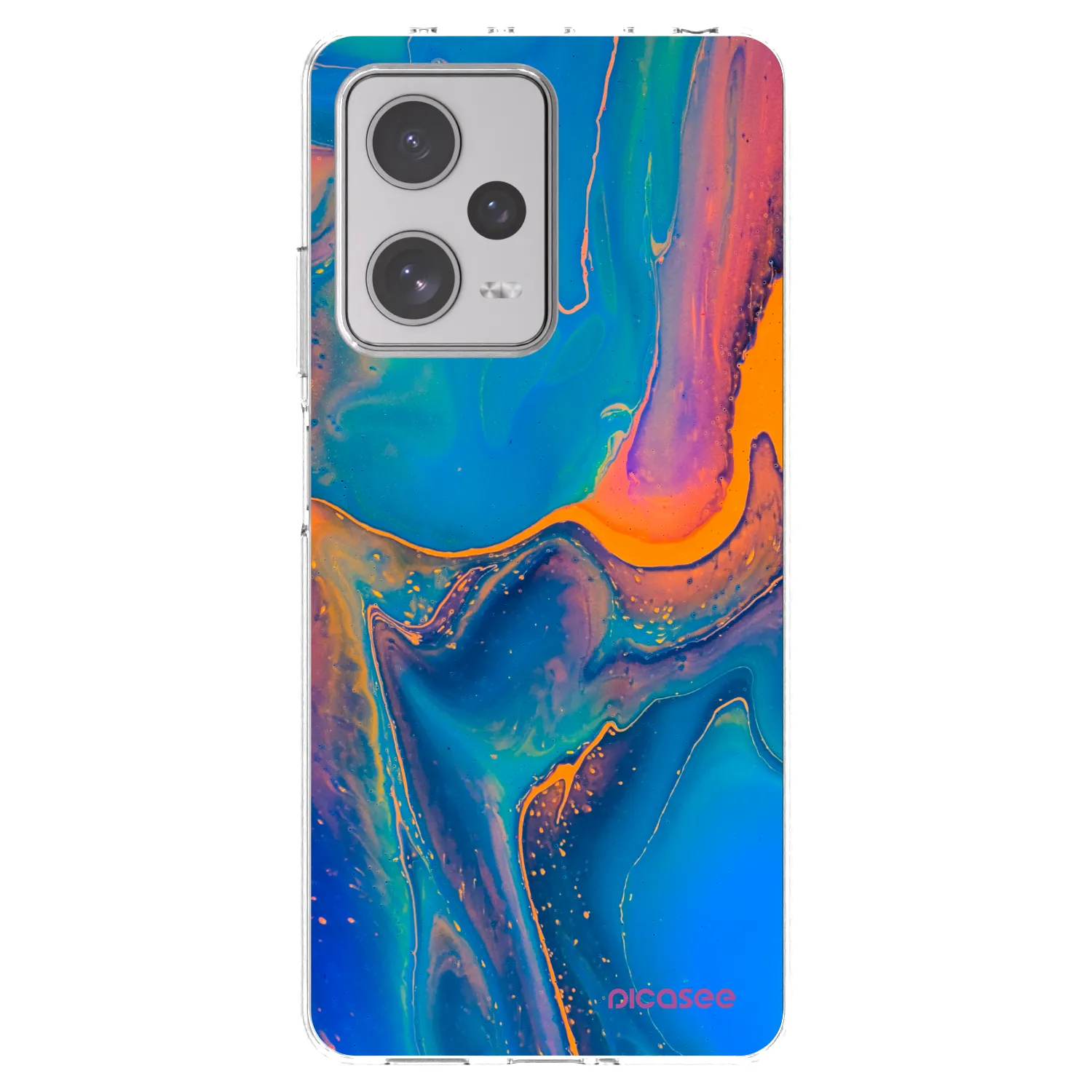Picasee silikonski prozorni ovitek za Xiaomi Redmi Note 12 Pro+ 5G - Rainbow
