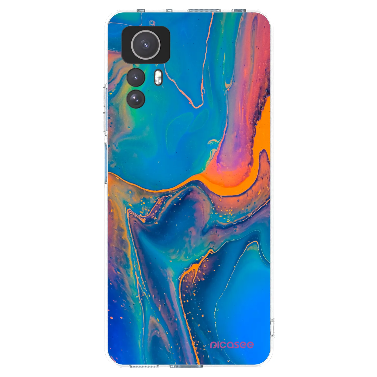 Picasee silikonski prozorni ovitek za Xiaomi Redmi Note 12S - Rainbow