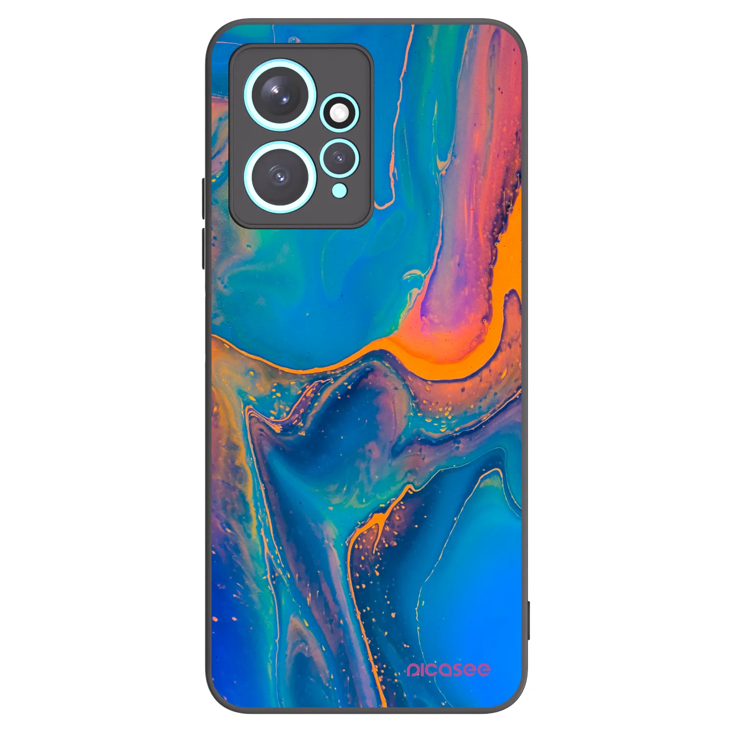 Picasee silikonski črni ovitek za Xiaomi Redmi Note 12 4G - Rainbow