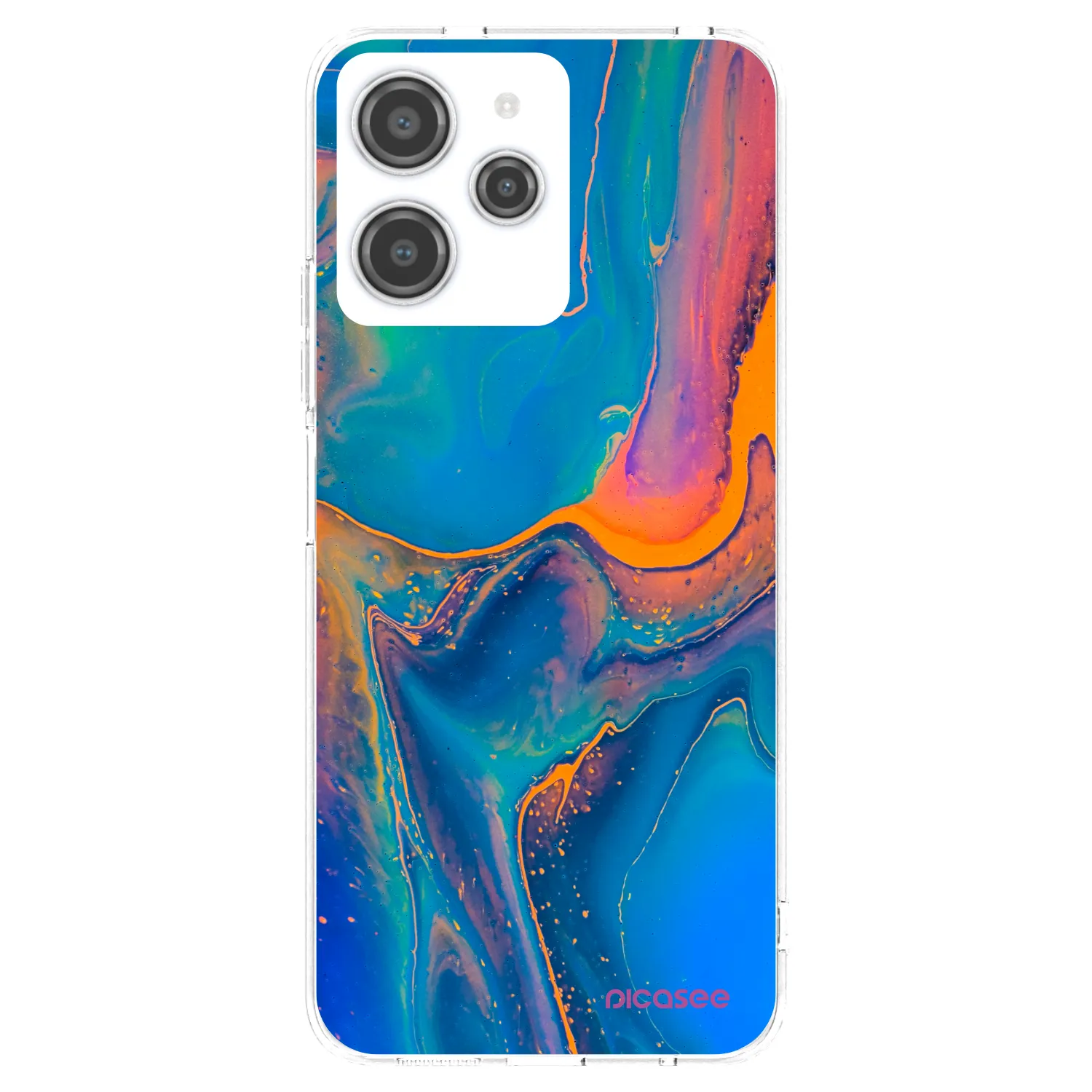 Picasee silikonski prozorni ovitek za Xiaomi Redmi 12 4G - Rainbow