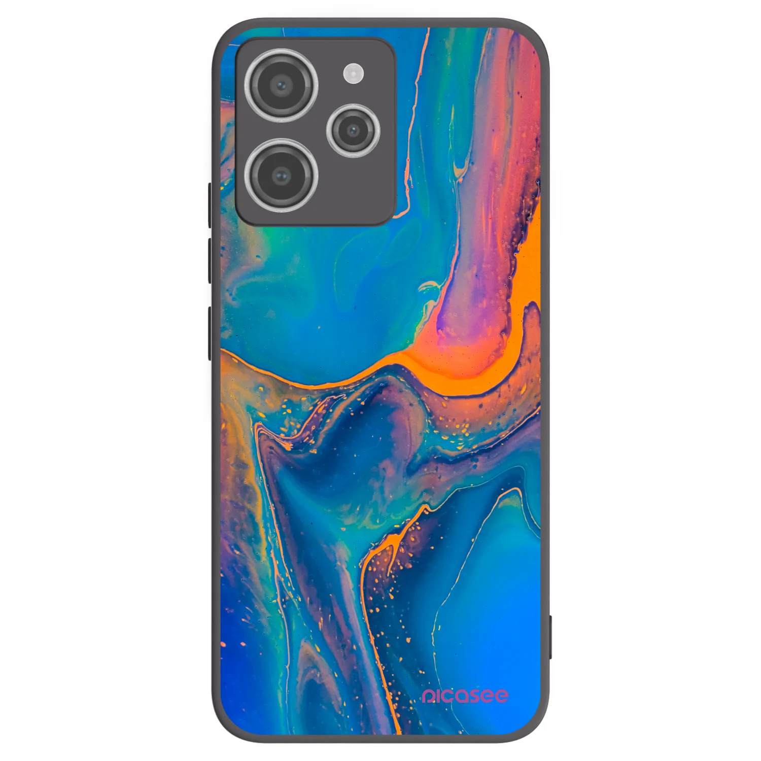 Picasee silikonski črni ovitek za Xiaomi Redmi 12 4G - Rainbow