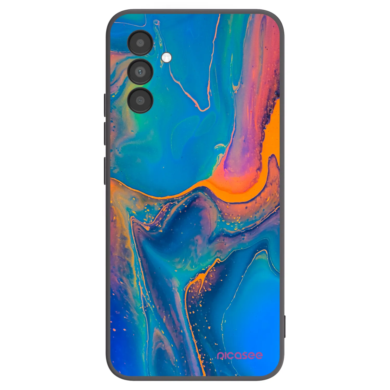 Picasee silikonski črni ovitek za Samsung Galaxy A04s A047F - Rainbow
