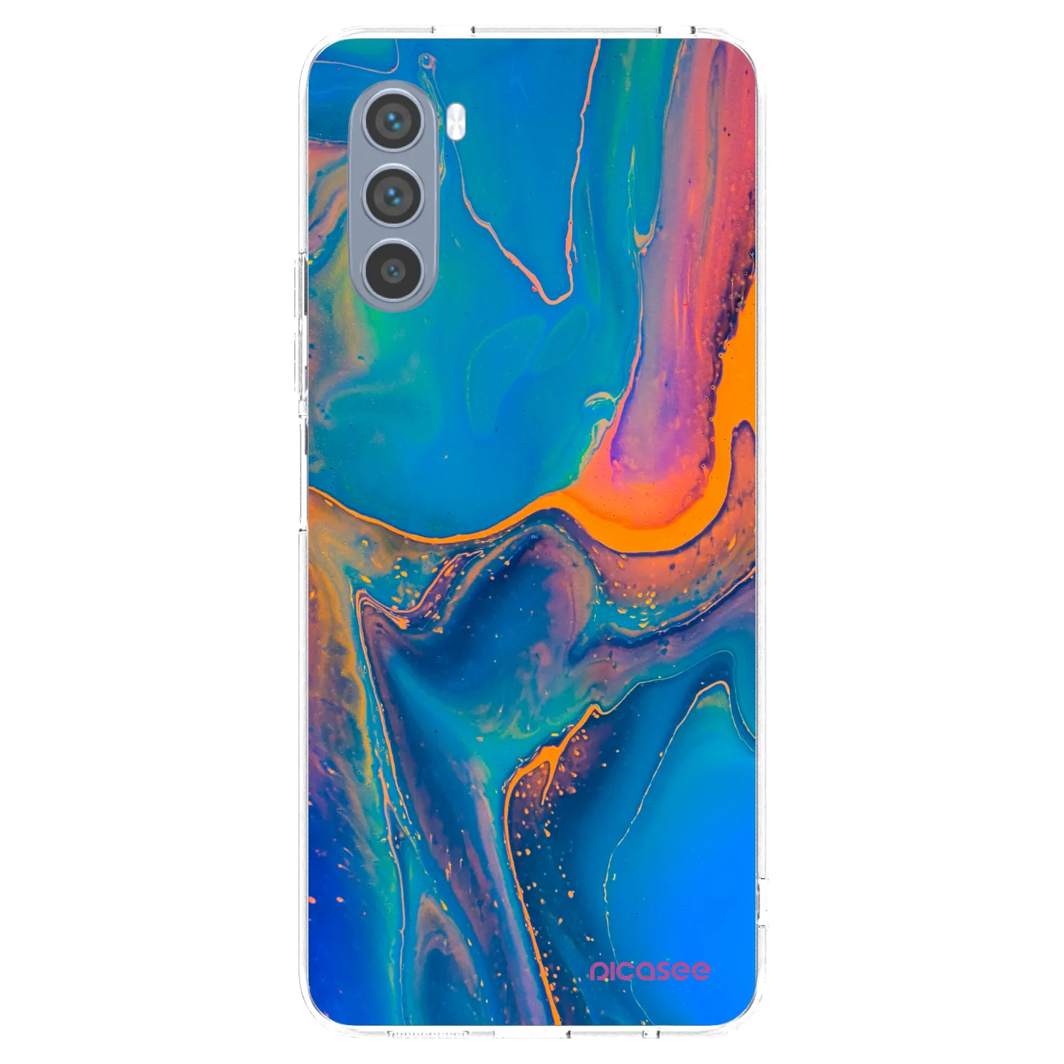 Picasee silikonski prozorni ovitek za Motorola Moto G62 - Rainbow