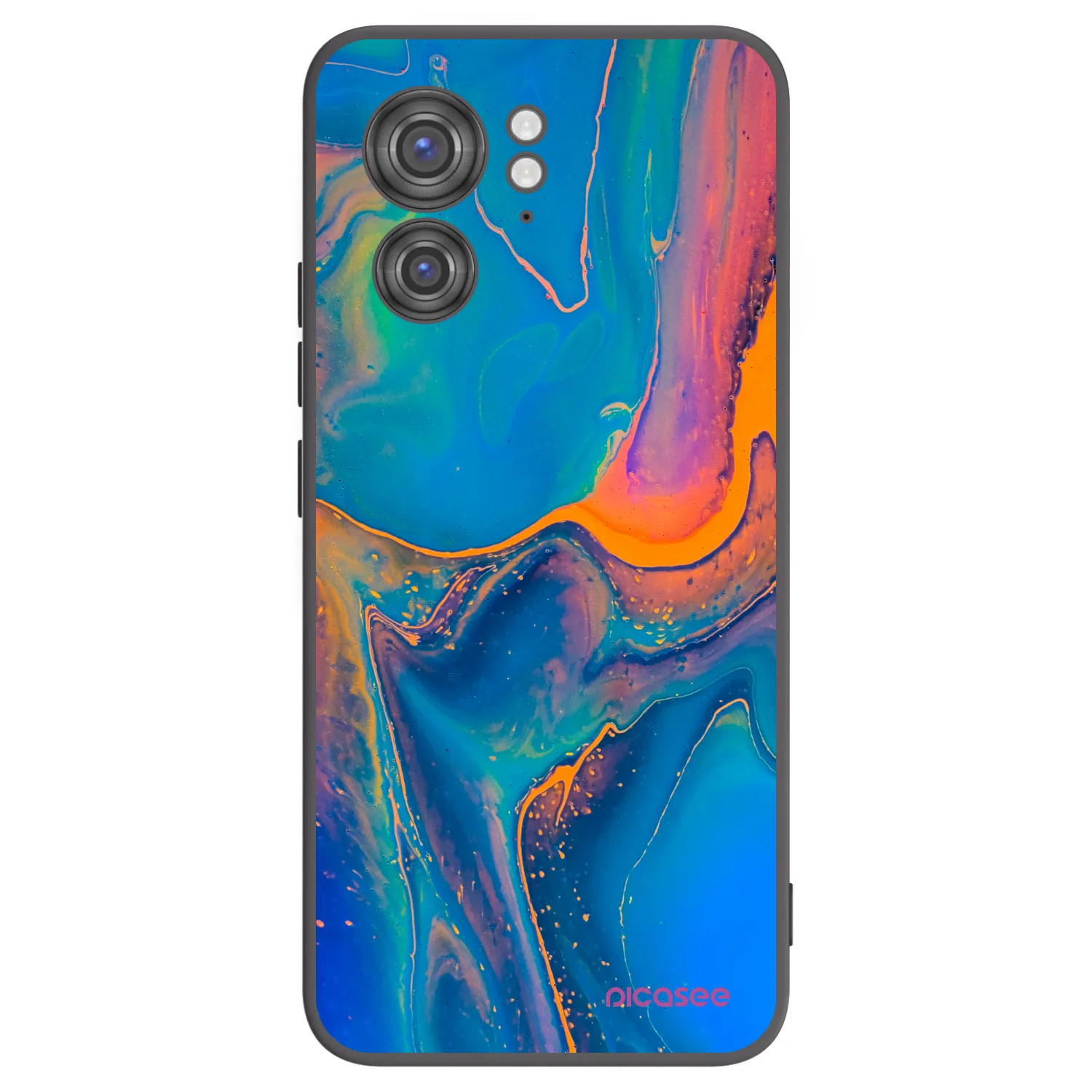 Picasee silikonski črni ovitek za Motorola Edge 40 - Rainbow