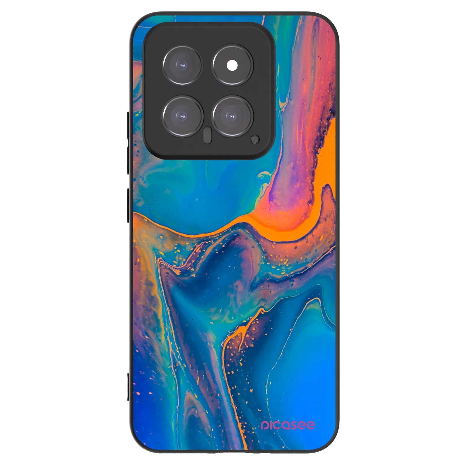 Picasee silikonski črni ovitek za Xiaomi 14 - Rainbow