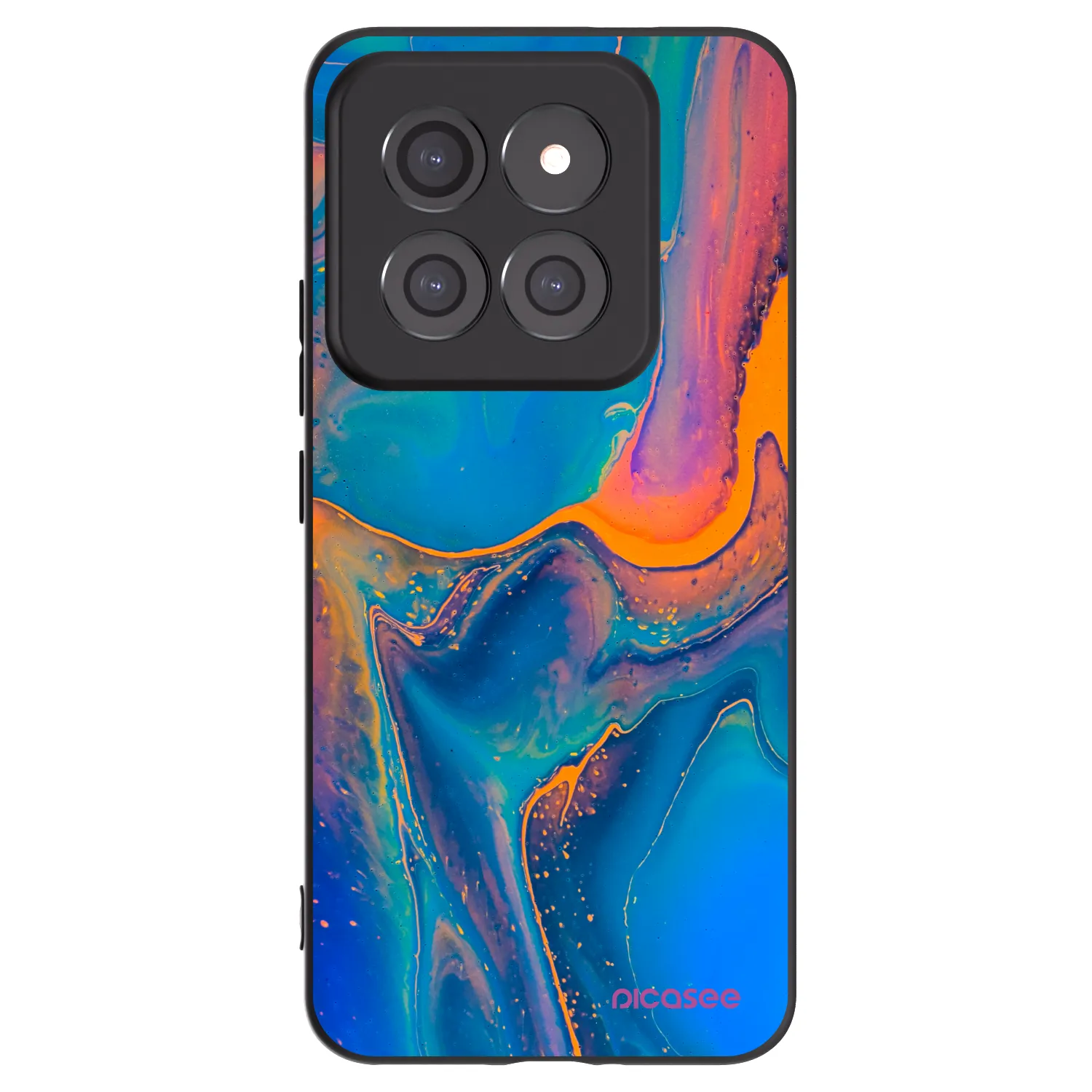 Picasee silikonski črni ovitek za Xiaomi 14 Pro - Rainbow