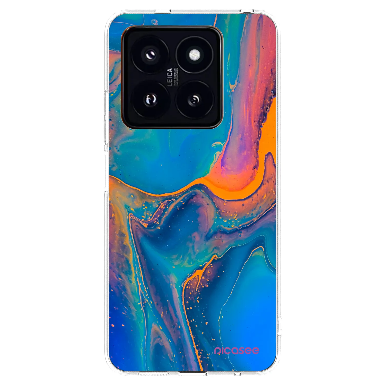 Picasee silikonski prozorni ovitek za Xiaomi 14 Pro - Rainbow
