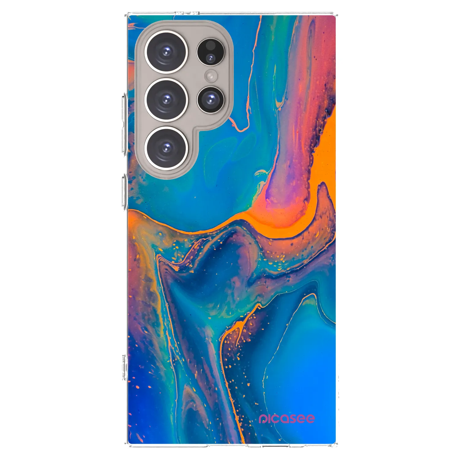 Picasee silikonski prozorni ovitek za Samsung Galaxy S24 Ultra S928B 5G - Rainbow