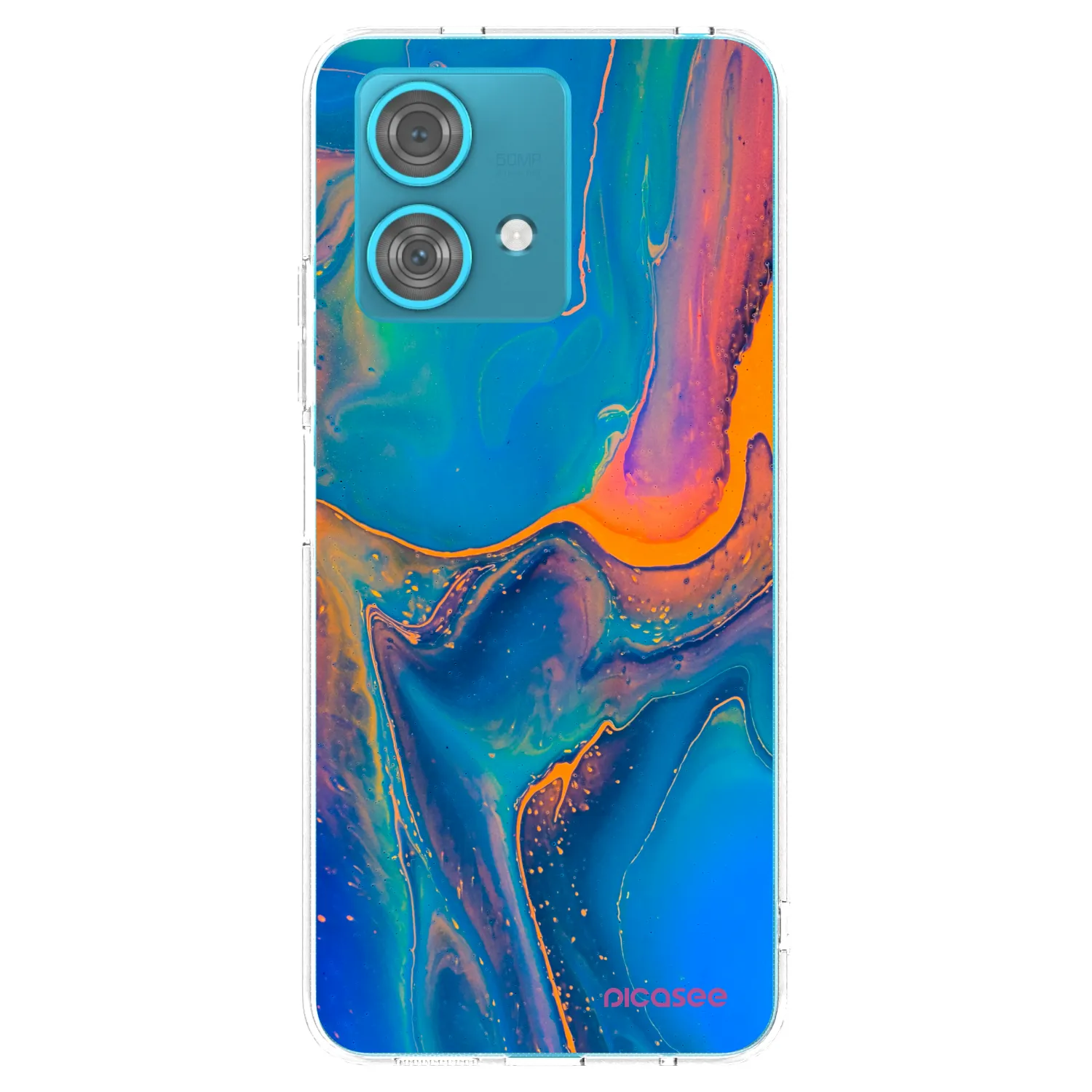 Picasee silikonski prozorni ovitek za Motorola Edge 40 Neo - Rainbow
