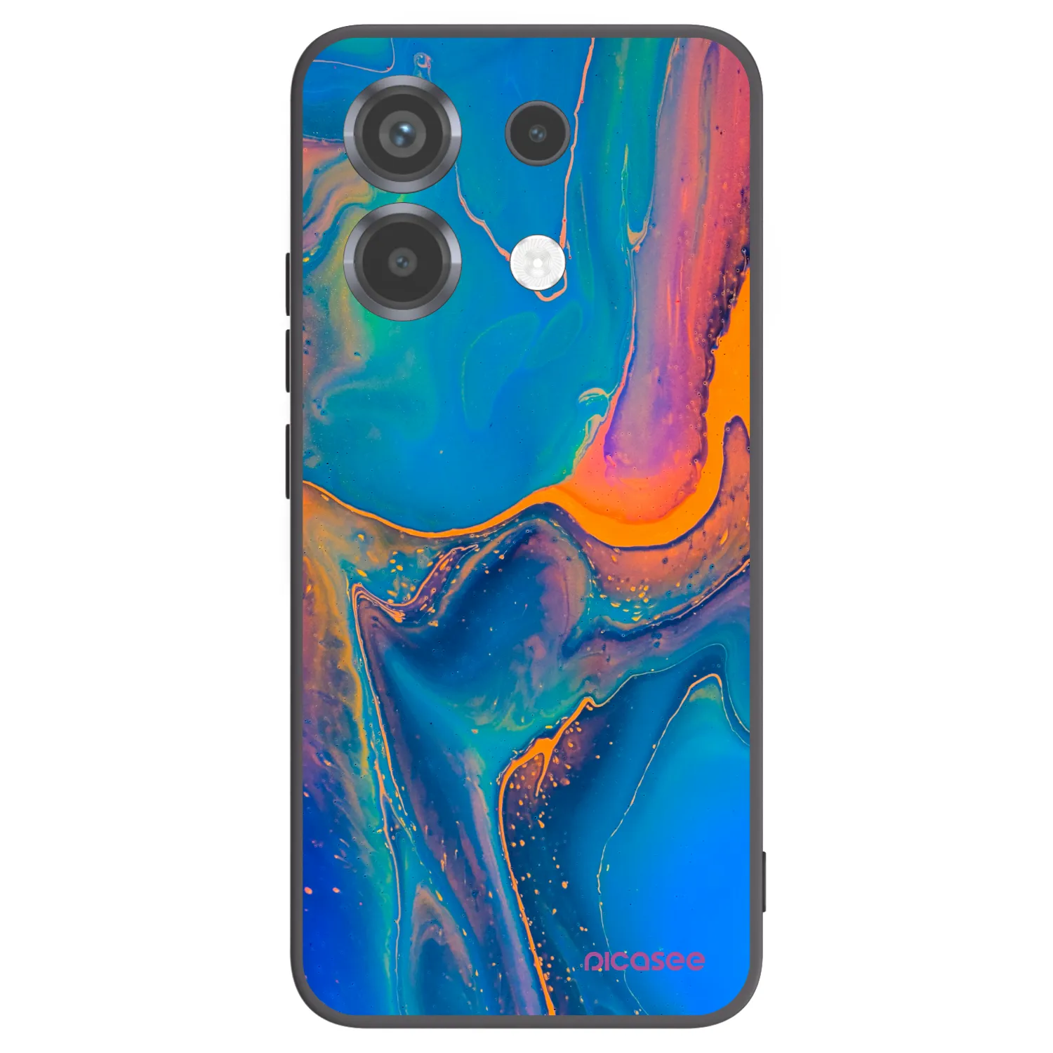 Picasee silikonski črni ovitek za Xiaomi Poco X6 - Rainbow