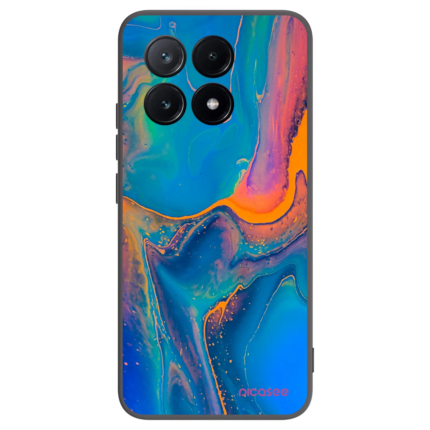 Picasee silikonski črni ovitek za Xiaomi Poco X6 Pro - Rainbow
