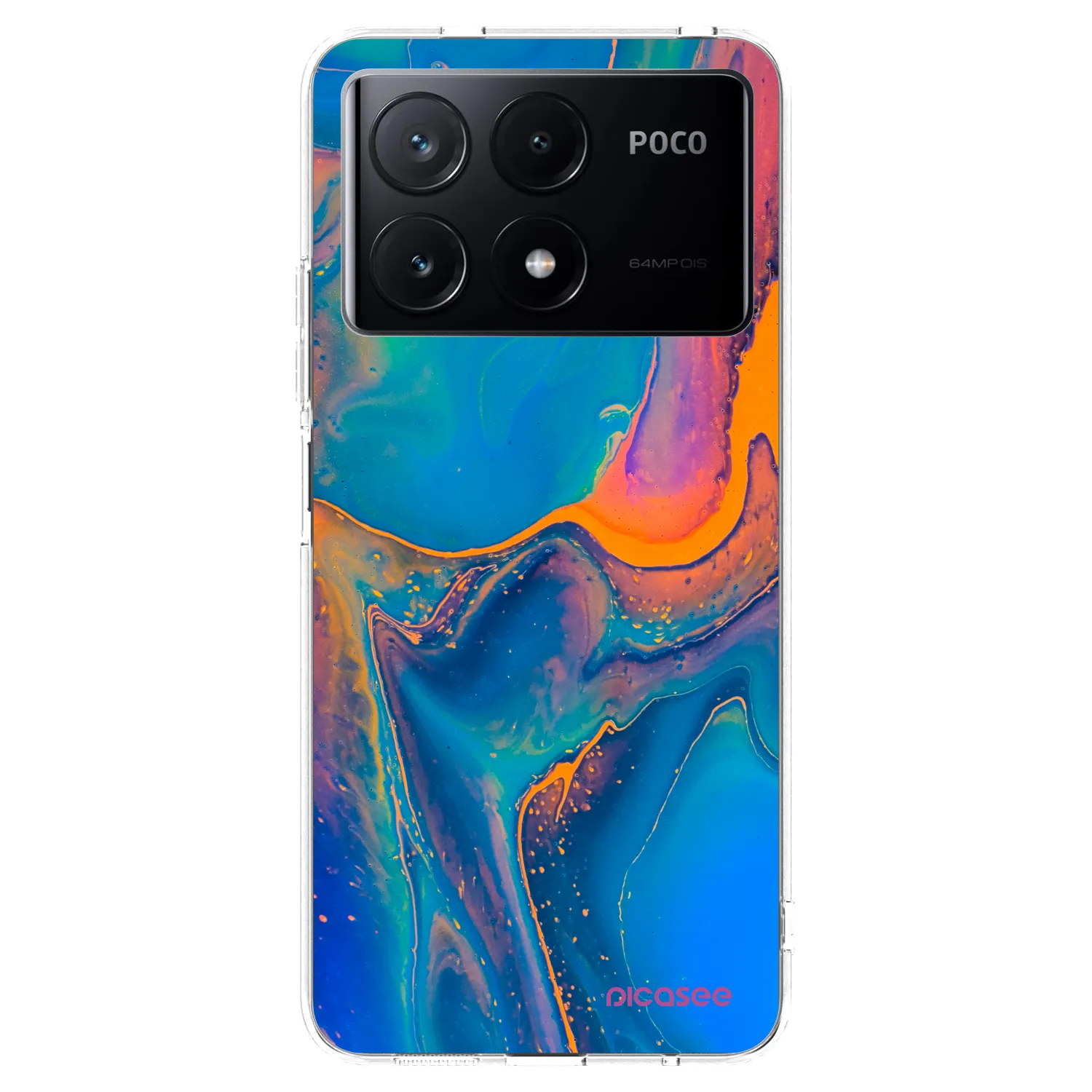 Picasee silikonski prozorni ovitek za Xiaomi Poco X6 Pro - Rainbow